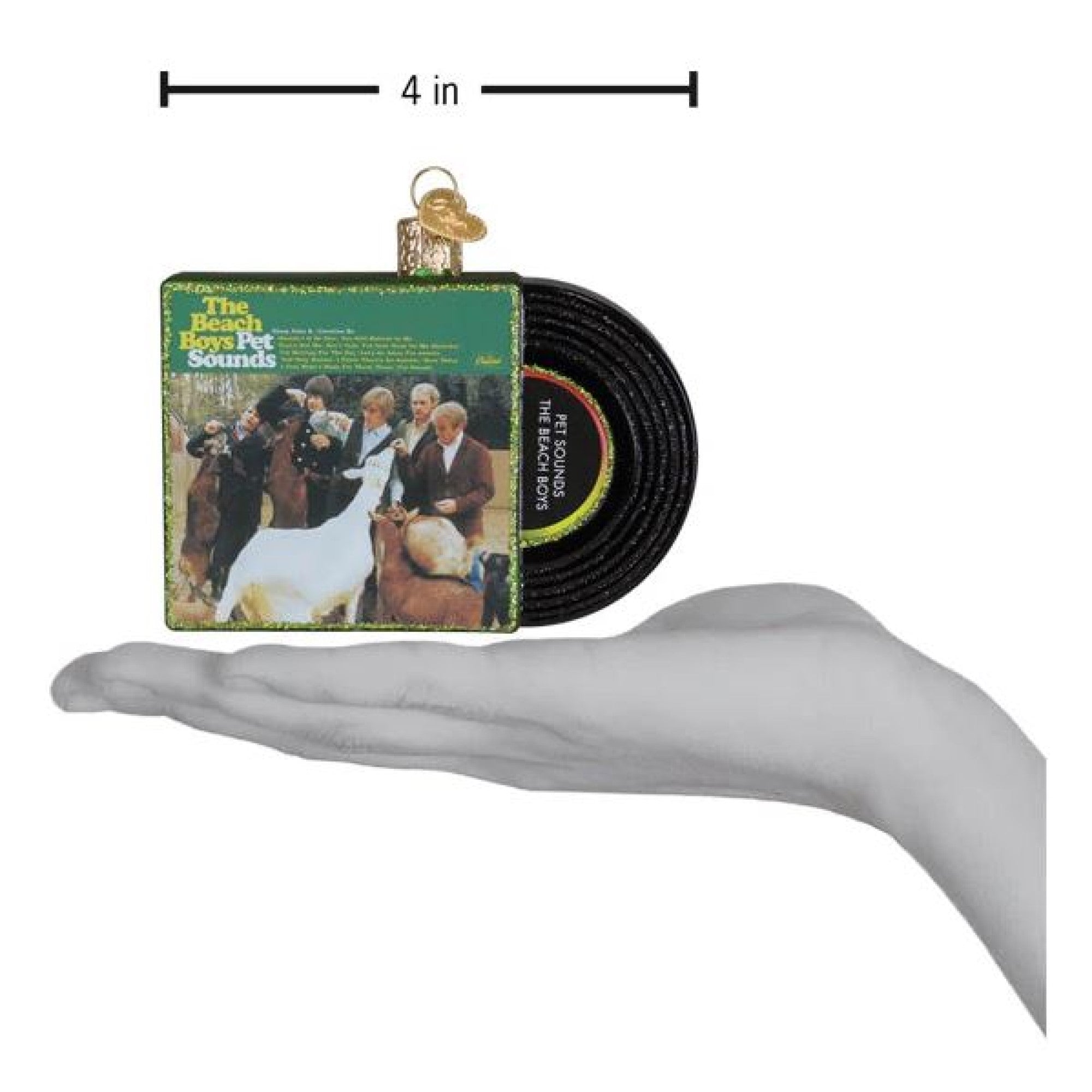 Old World Christmas Blown Glass Ornament for Christmas Tree, Pet Sounds Album Cover