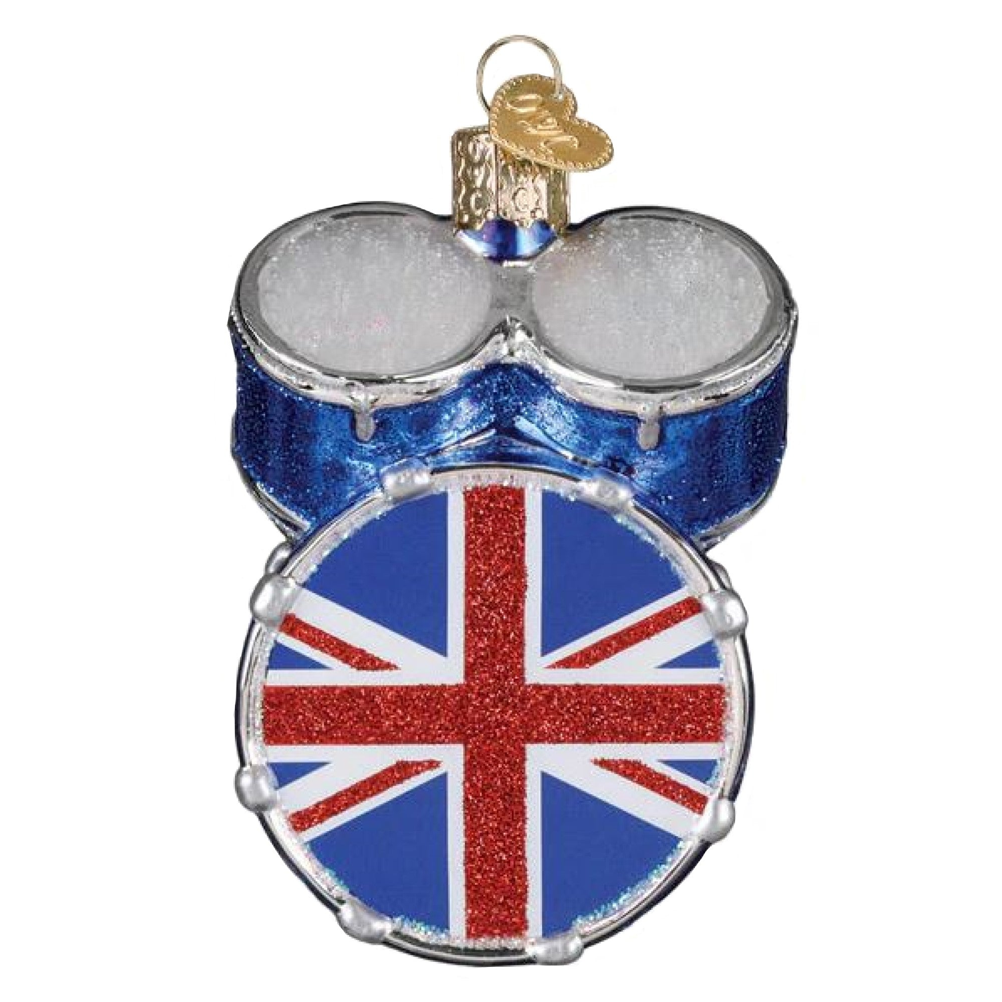 Old World Christmas Blown Glass Ornament for Christmas Tree, The Who Drum Set