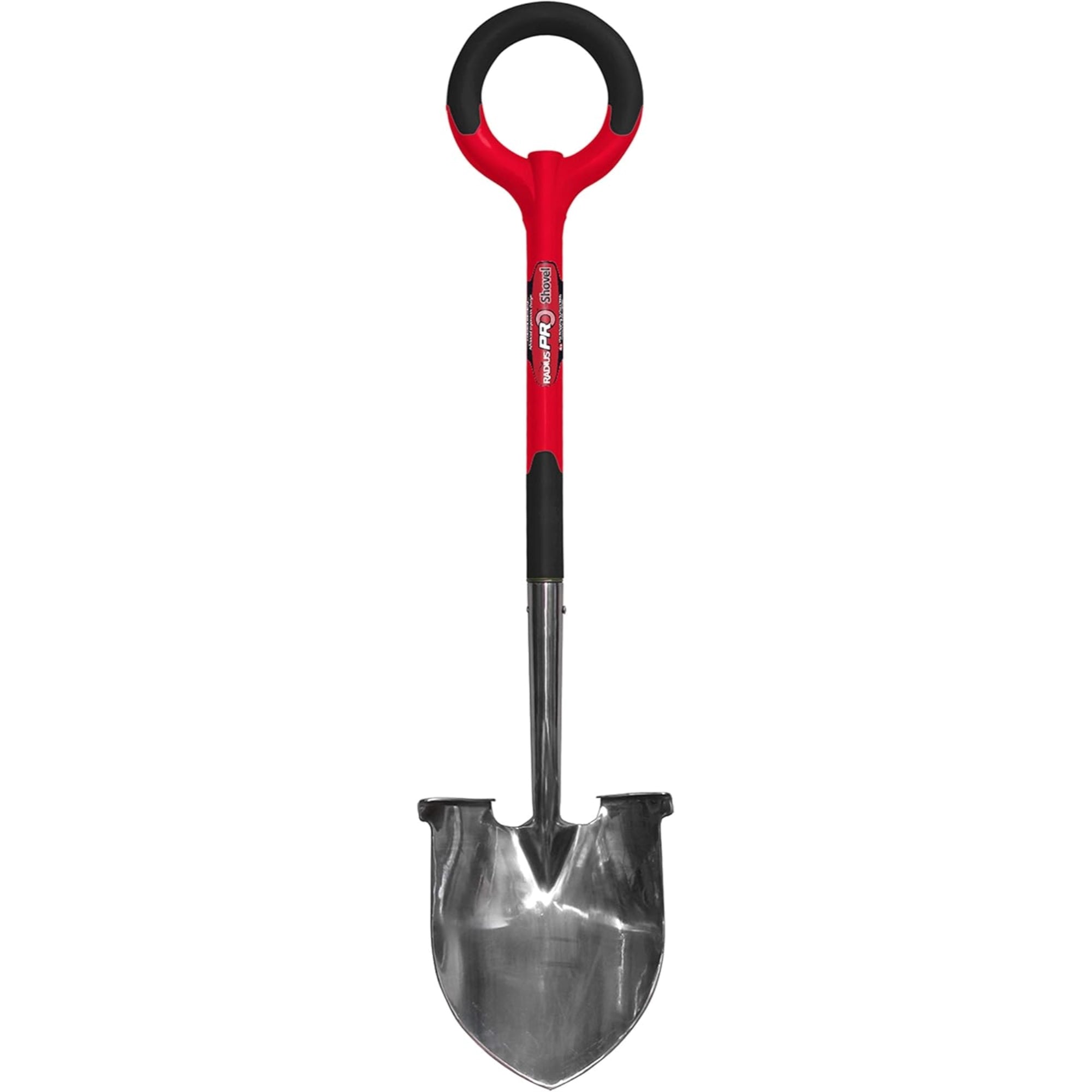 Radius Garden PRO Garden Stainless Steel Shovel, Red