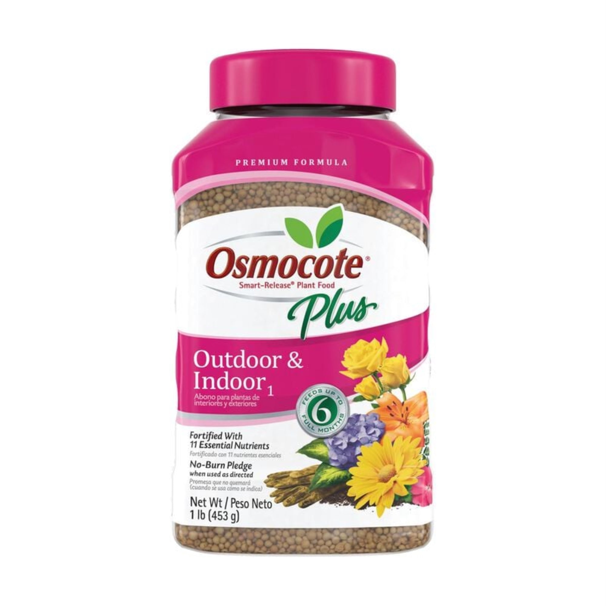 Osmocote Plus Smart-Release Plant Food, Outdoor & Indoor Granular Fertilizer, 1 lb