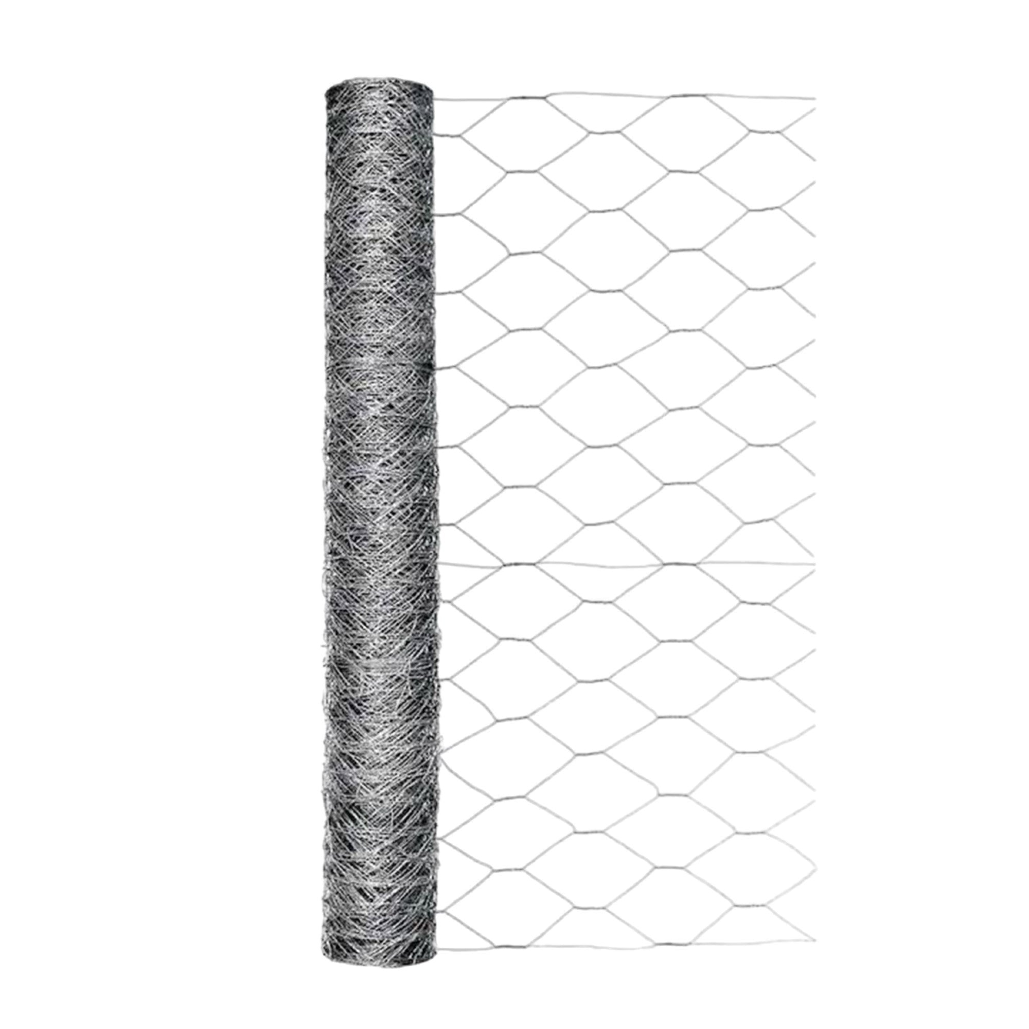 Garden Zone Galvanized Steel Hex Poultry Rolled Netting, 2 feet x 50 feet