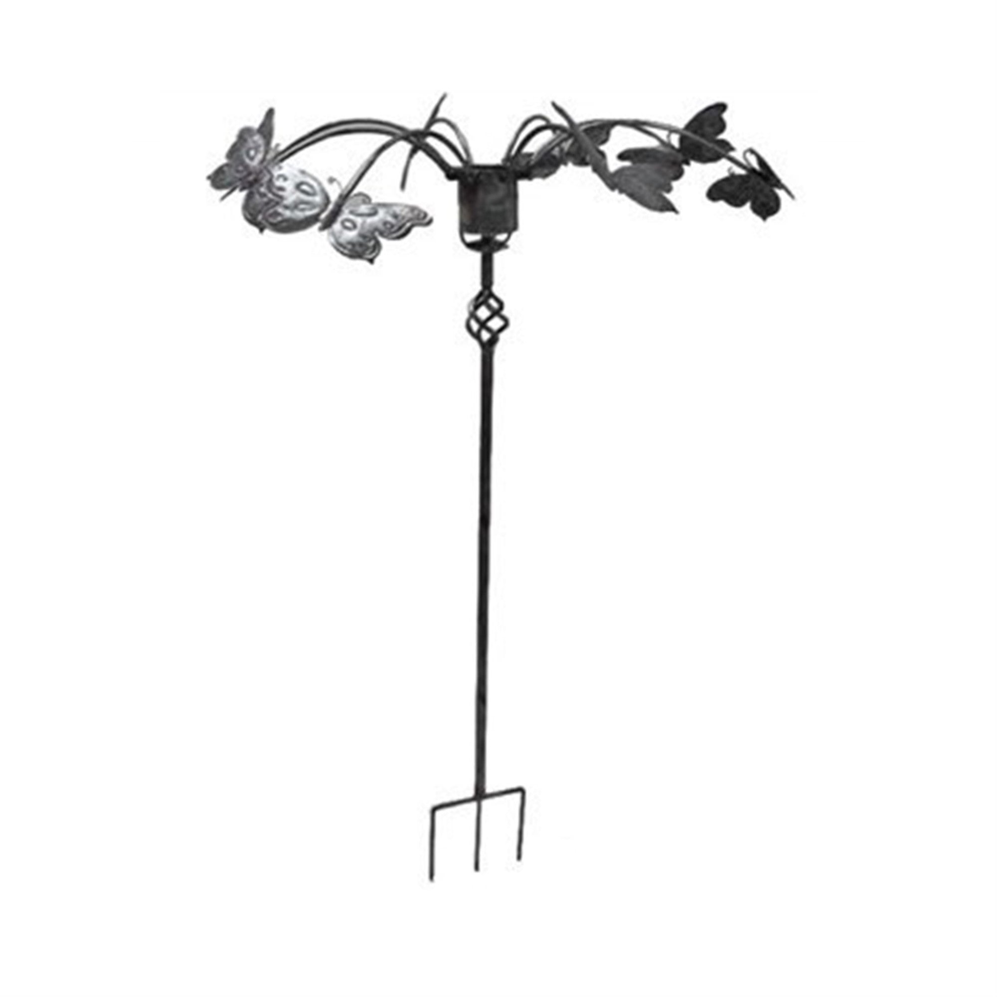 Very Cool Stuff Metal Butterfly Spinning Globe Holder, 45"