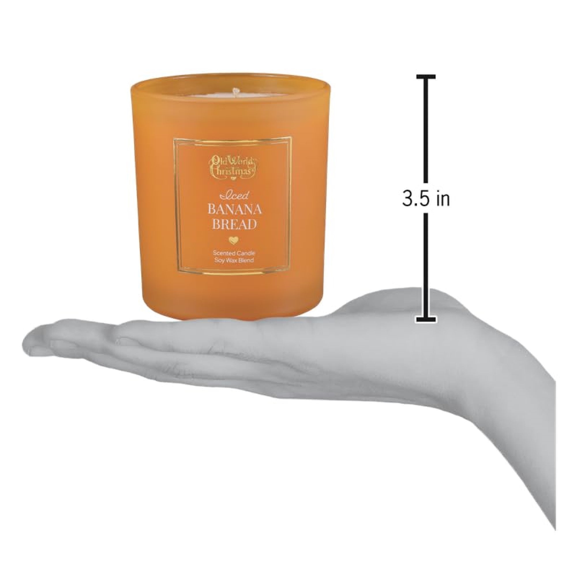 Old World Christmas Soy Wax Blend Candle, Iced Banana Bread, 8oz