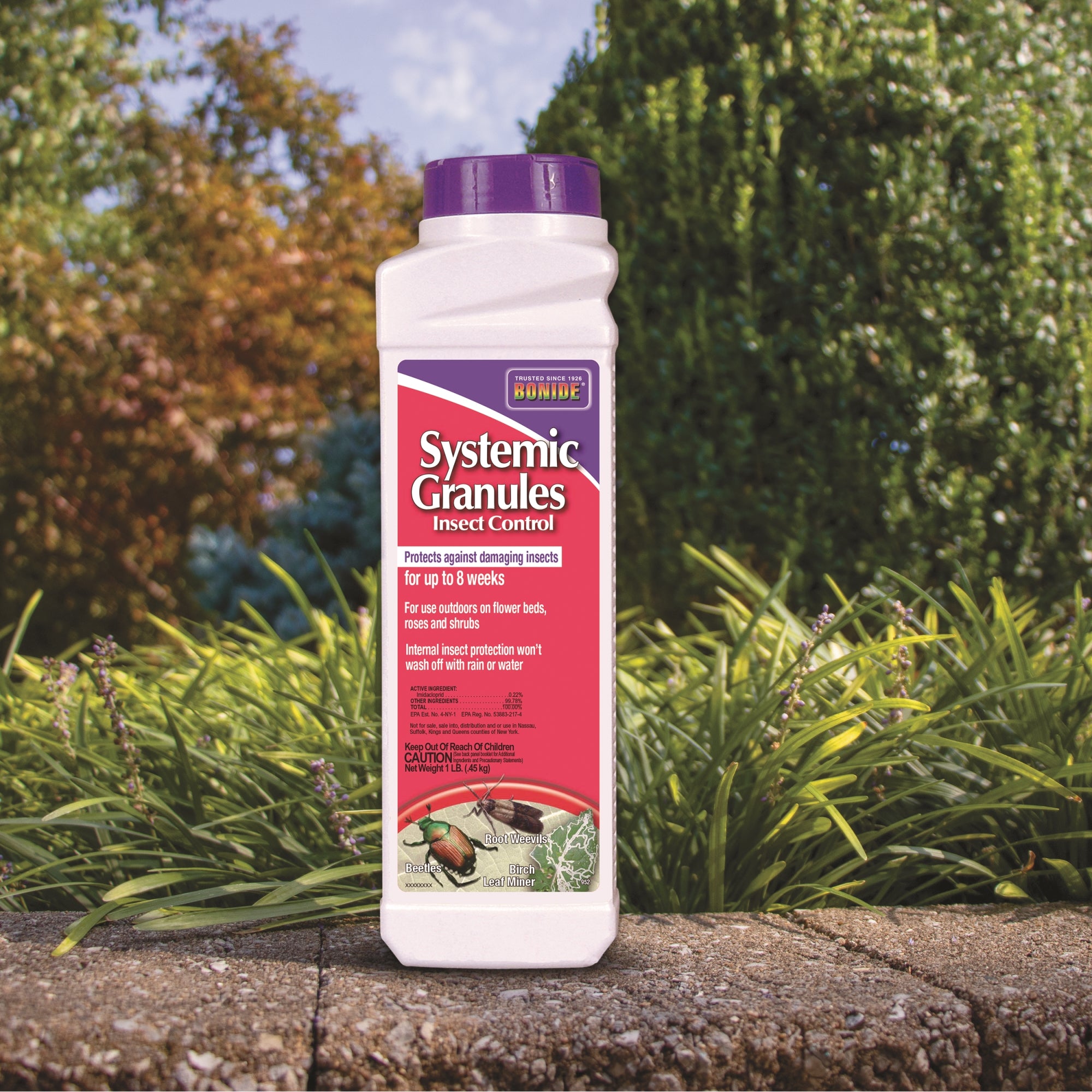 Bonide Systemic Granules Insect Control, Protects up to 8 Weeks, Shaker Canister, 1 lb