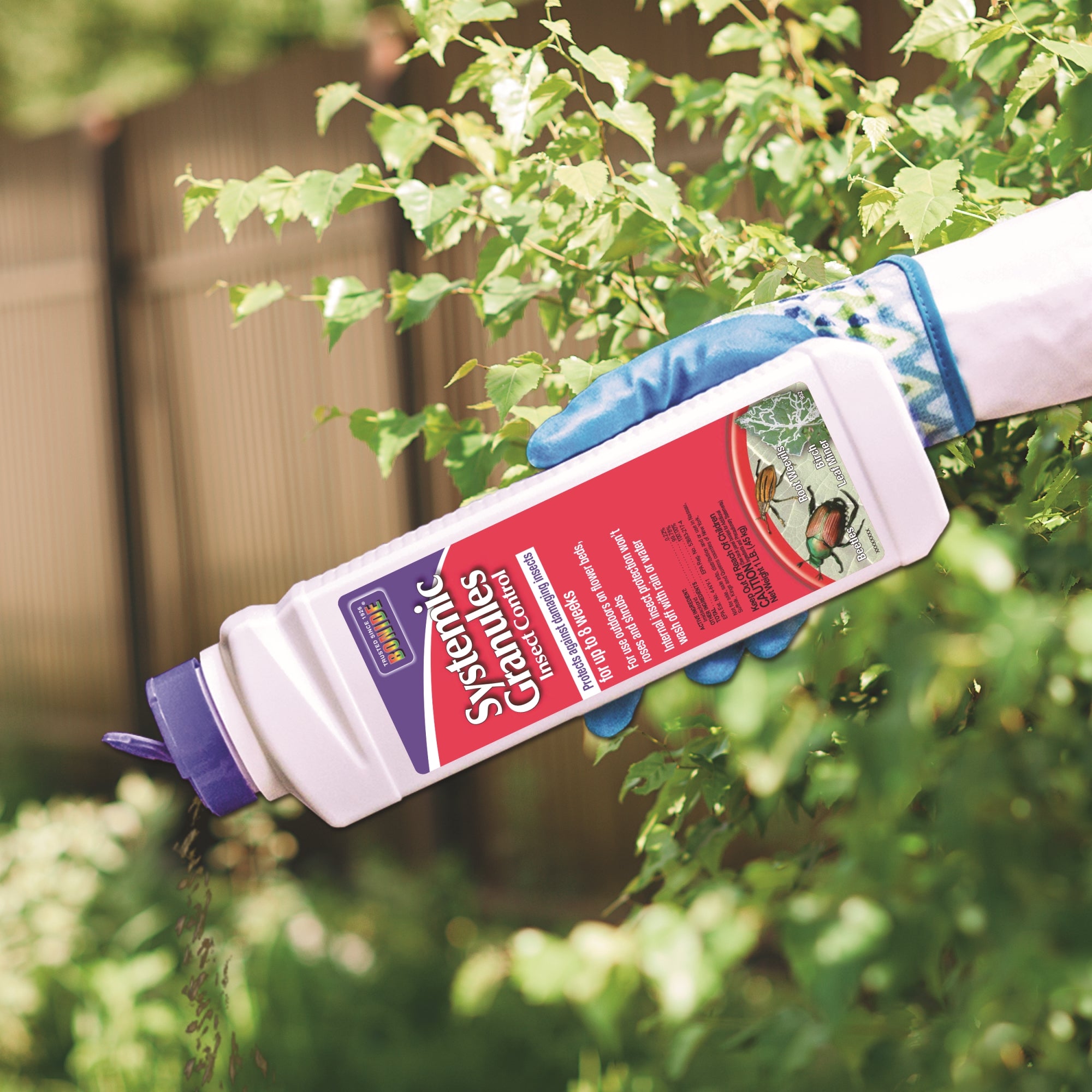 Bonide Systemic Granules Insect Control, Protects up to 8 Weeks, Shaker Canister, 1 lb
