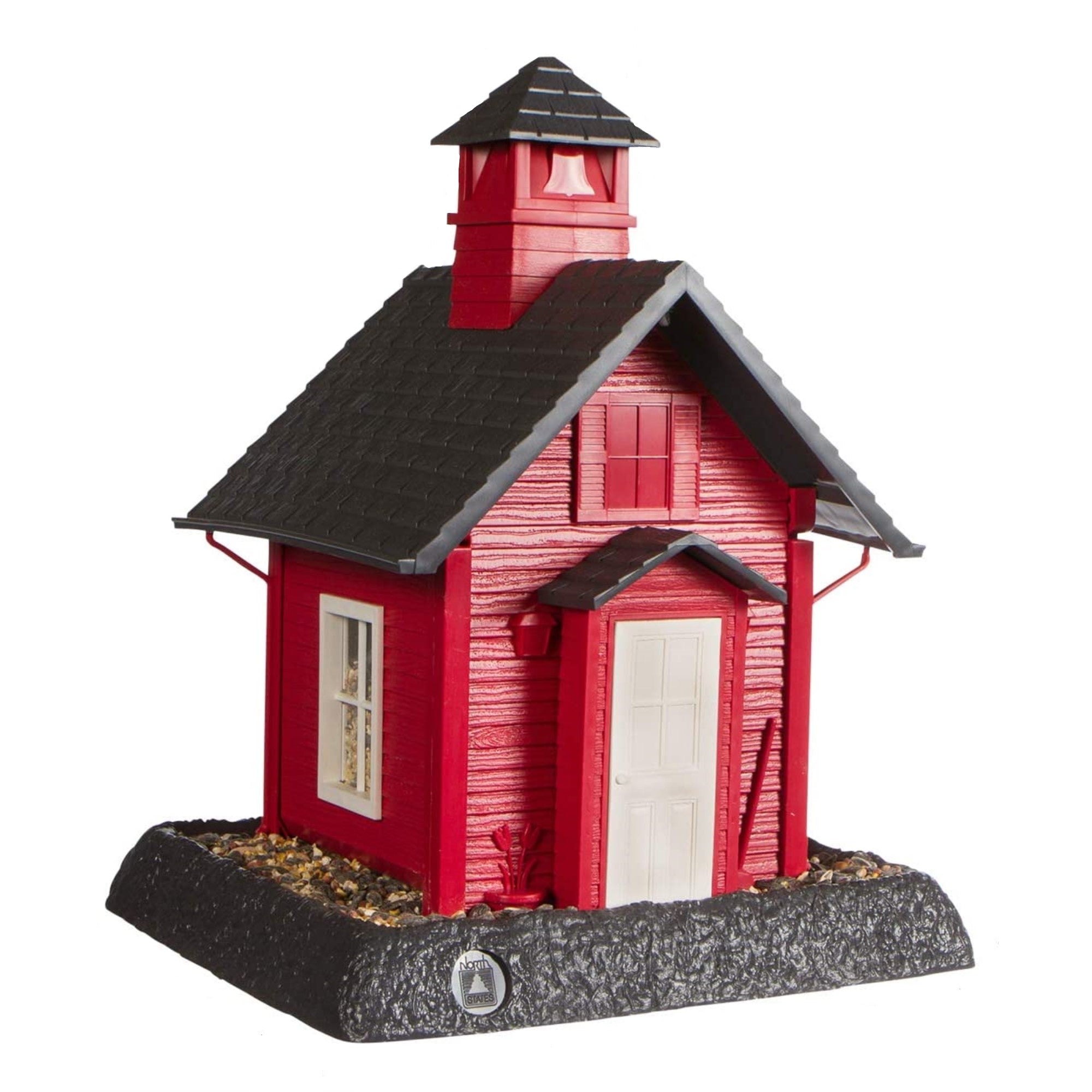 North States Village Collection Squirrel-Proof School House Bird Feeder, 5lb Seed Capacity