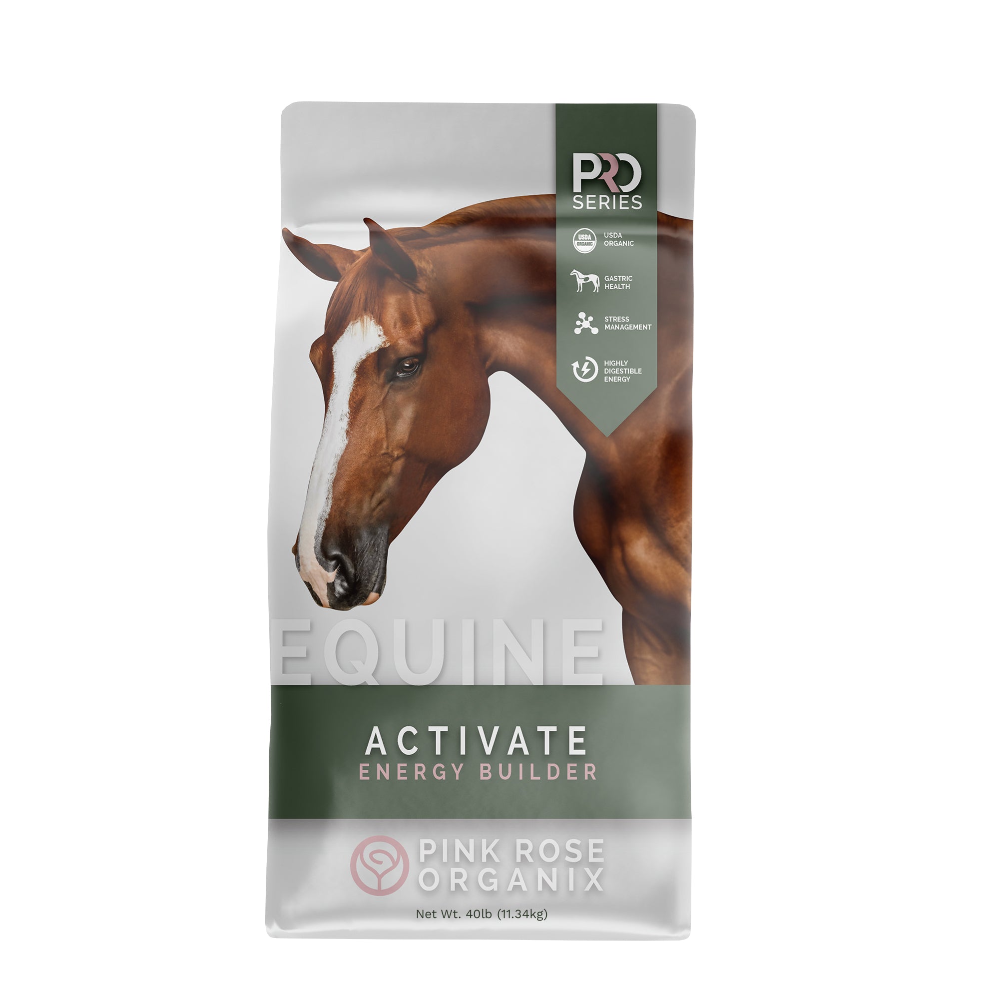 Pink Rose Organix PRO Series Activate Energy Builder Equine Feed, 40lbs
