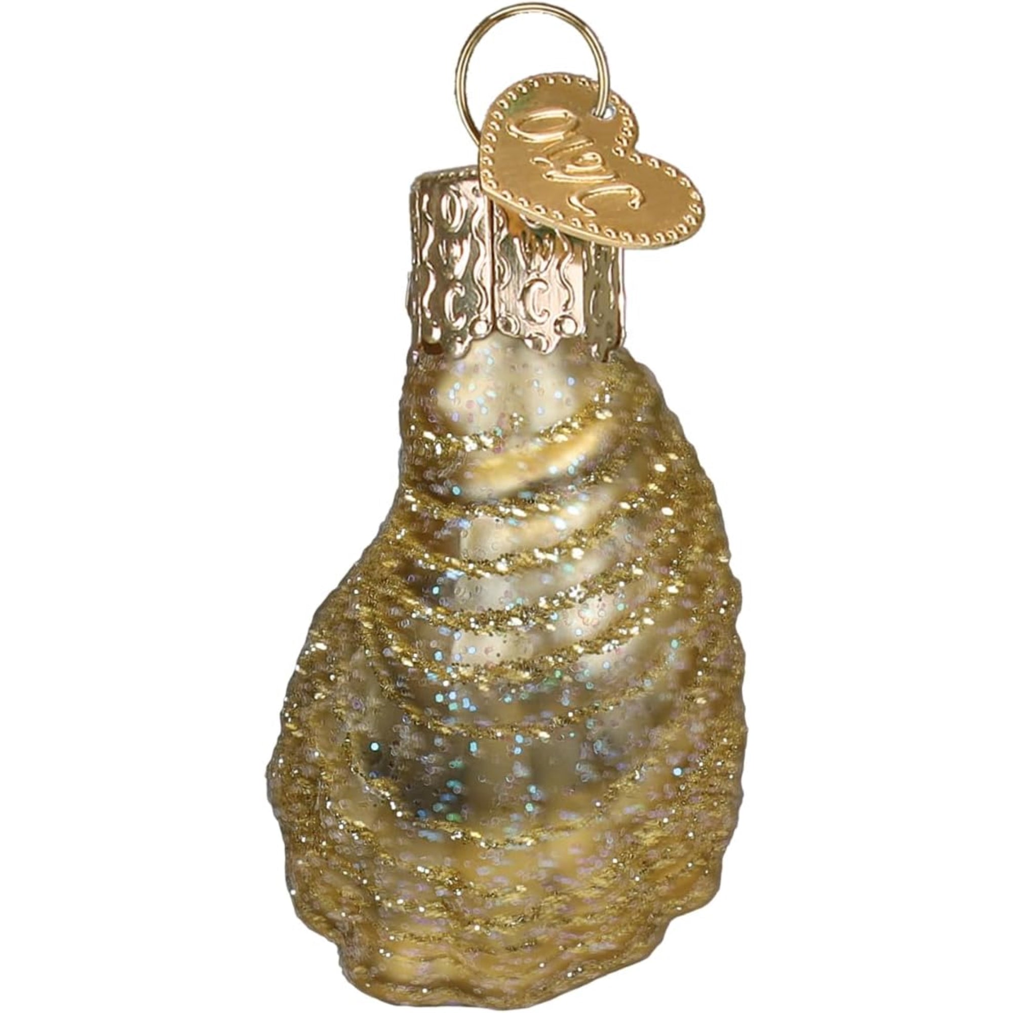 Old World Christmas Blown Glass Ornament for Christmas Tree, Gumdrops (Mini) Collection, Oyster with Pearl
