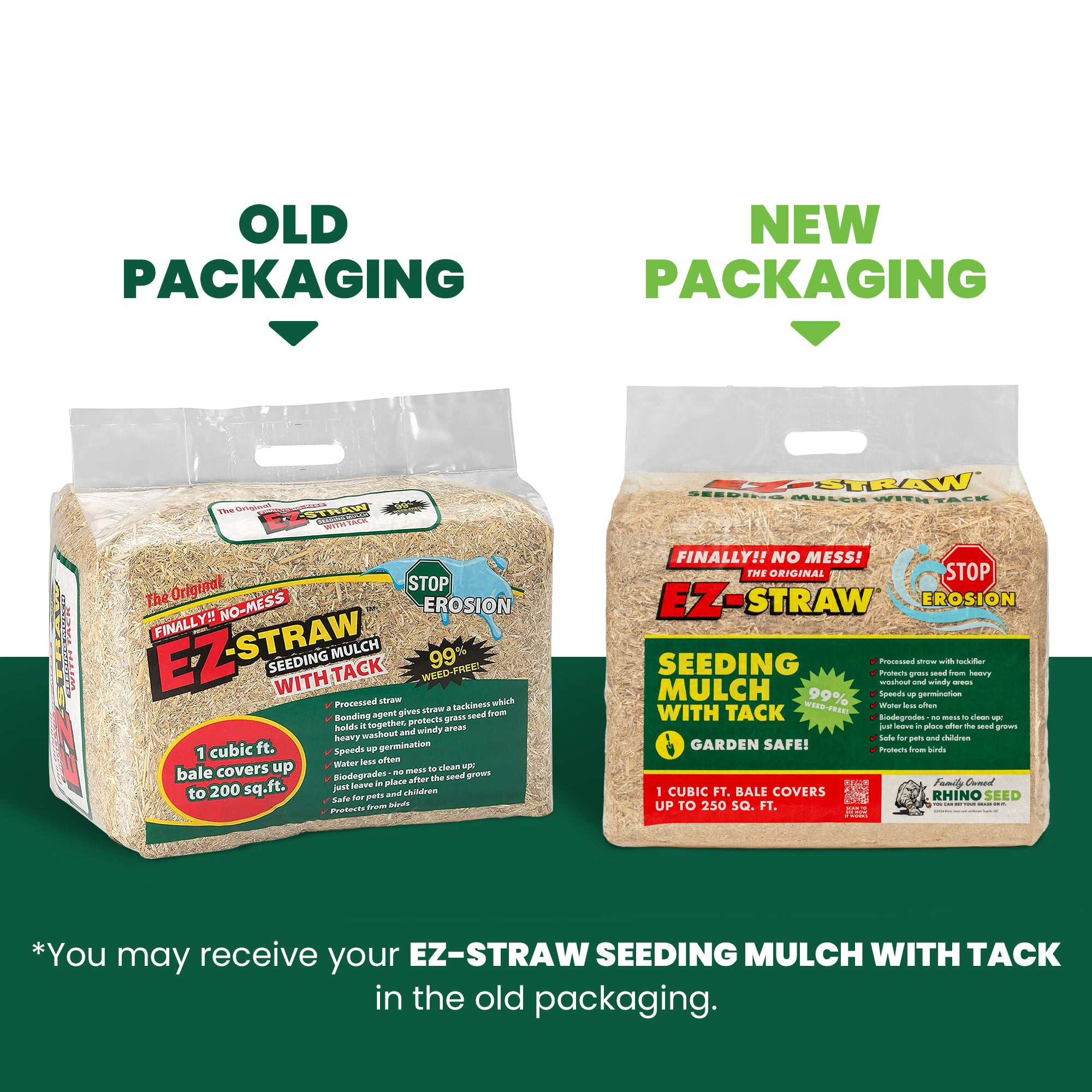EZ-Straw Seeding Mulch with Tack - Biodegradable Processed Straw, 1 cu. ft. Bale