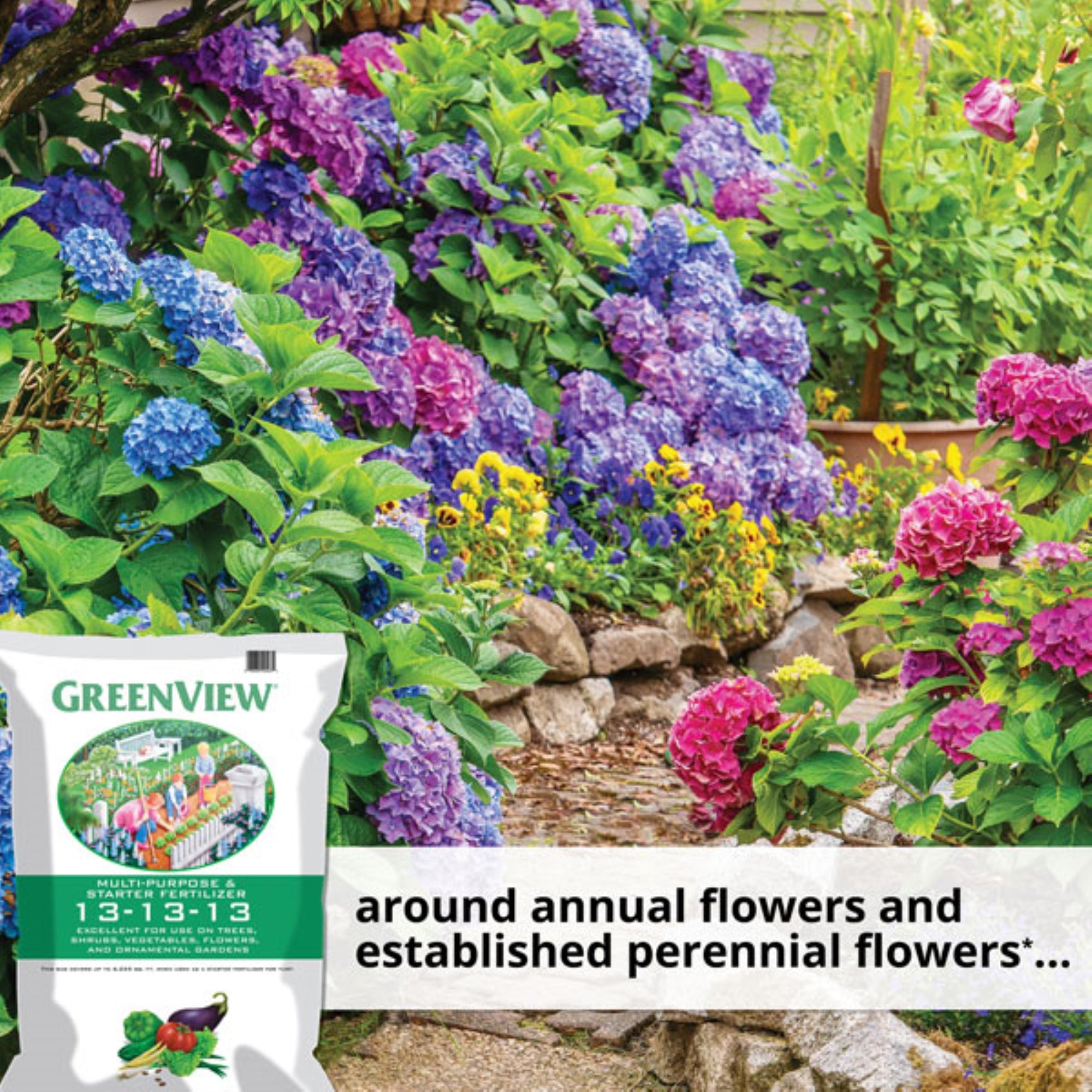 GreenView Multi-Purpose and Starter Fertilizer, 13-13-13 for Trees, Shrubs, Flowers, Vegetables & New Lawns, 33lb