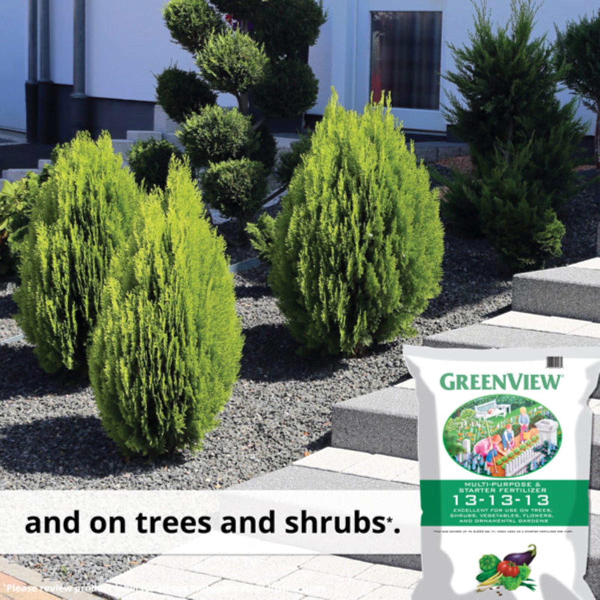 GreenView Multi-Purpose and Starter Fertilizer, 13-13-13 for Trees, Shrubs, Flowers, Vegetables & New Lawns, 33lb