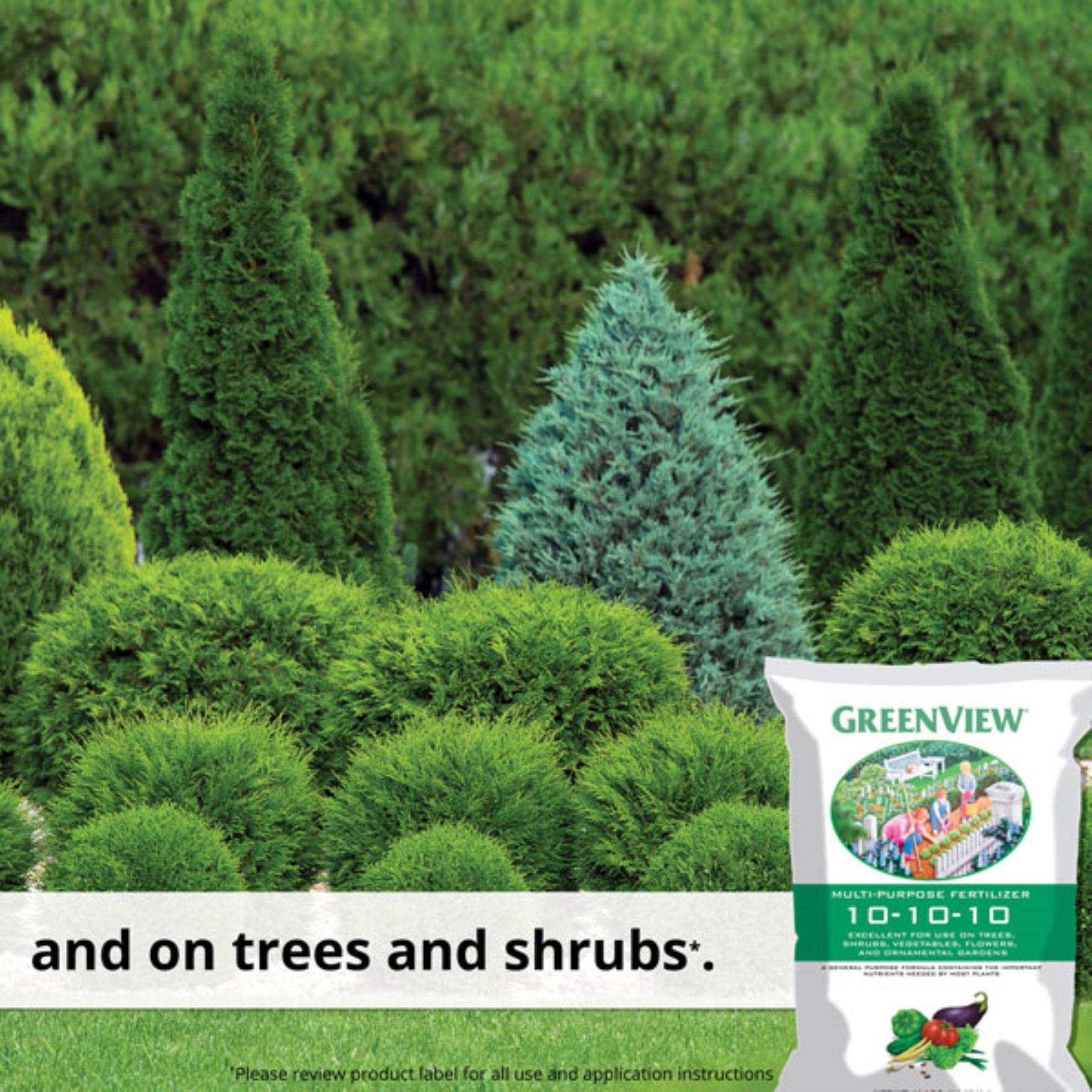 GreenView Multi Purpose Fertilizer 10-10-10 Granular Fertilizer for Lawns, Vegetables, Flowers, Trees & Shrubs, 40lb