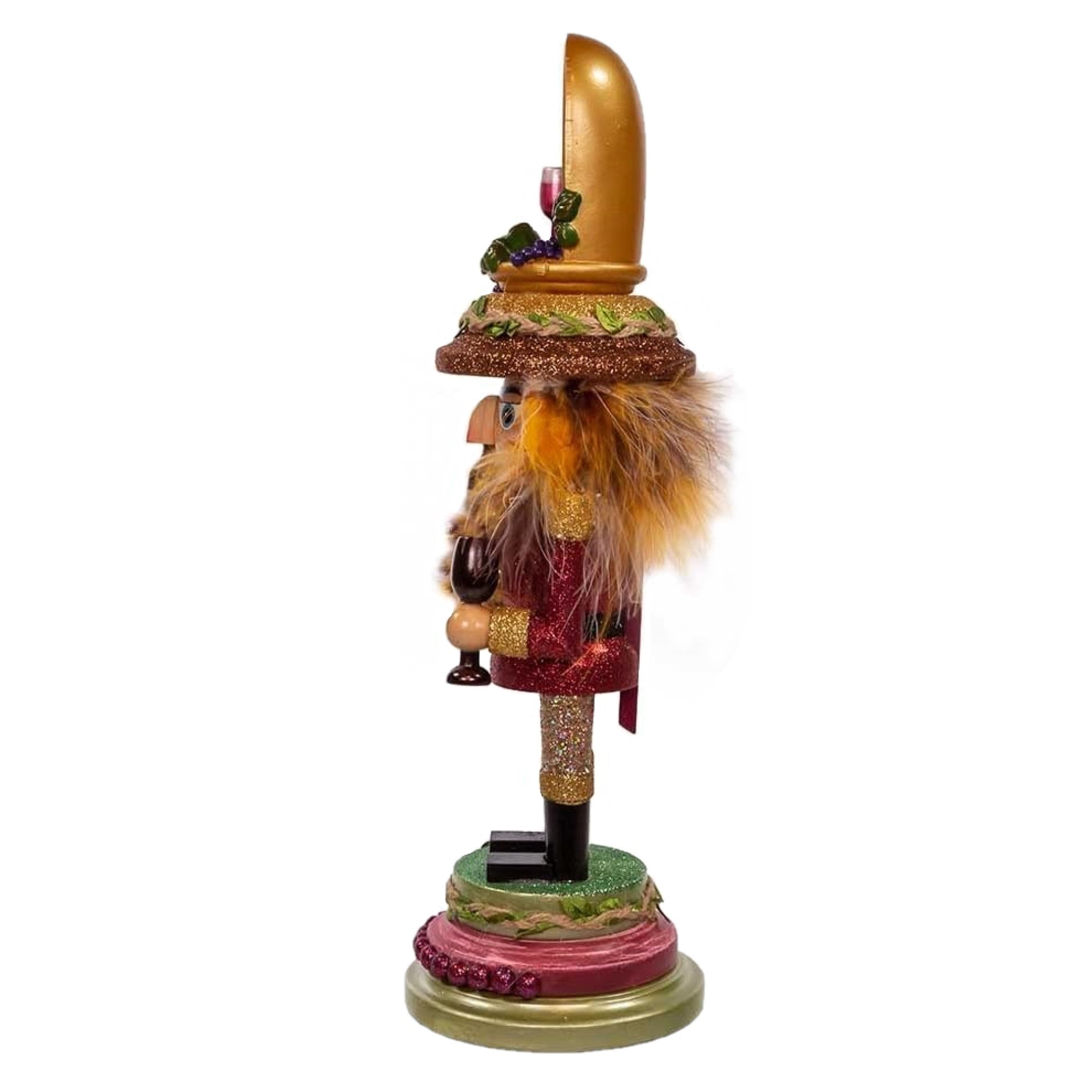 Kurt Adler Hollywood Nutcracker, Wine, 15in