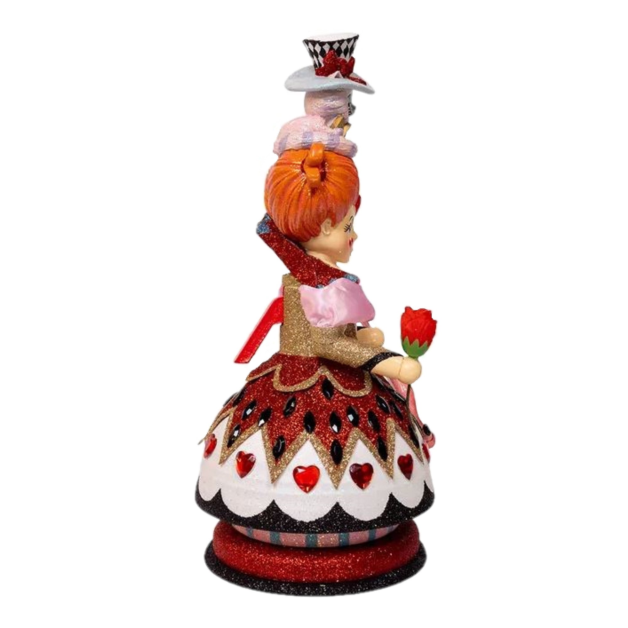 Kurt Adler Wooden Hollywood Nutcracker, Queen of Hearts, 13in