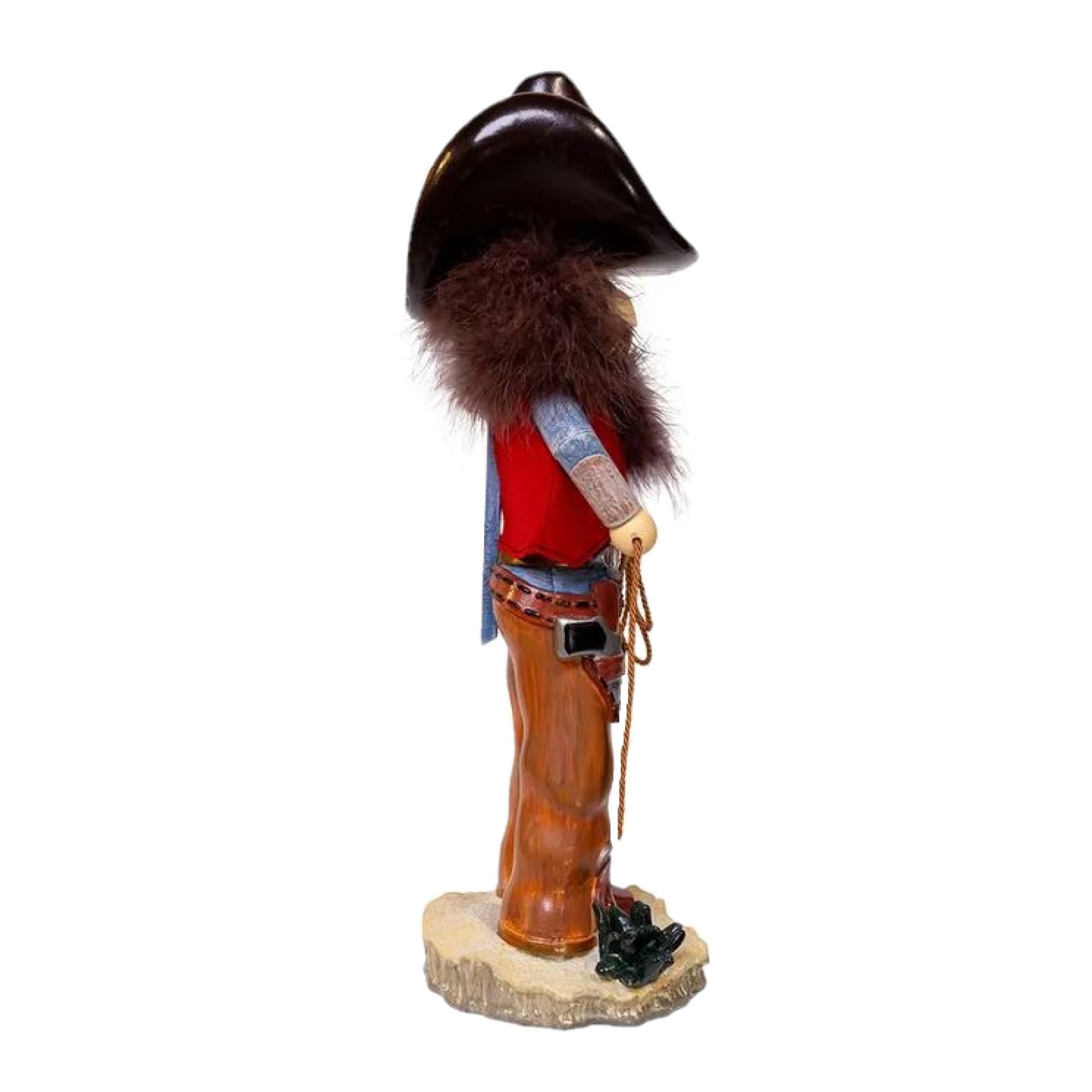 Kurt Adler Resin Hollywood Nutcracker, Cowboy with Lasso, 18in