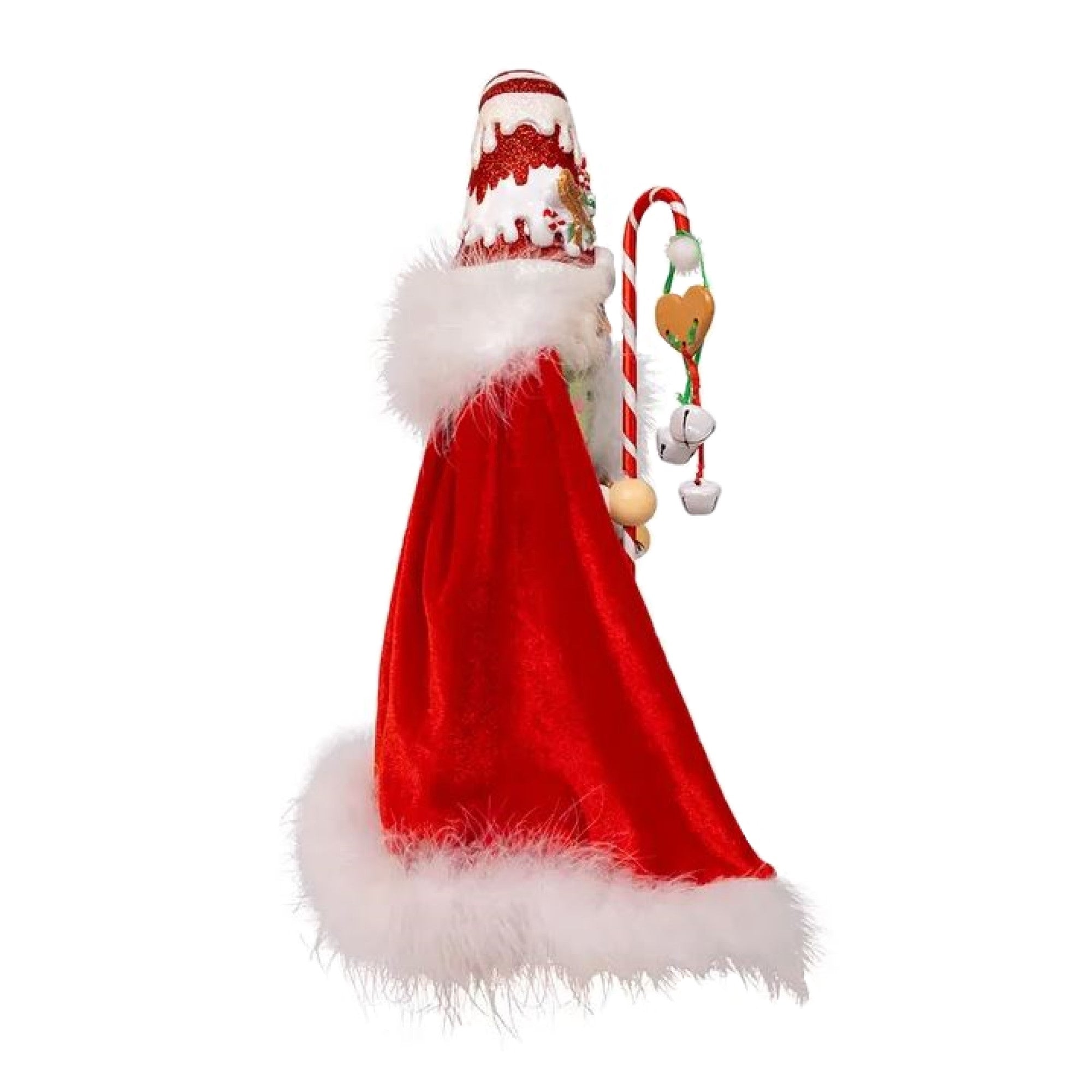Kurt Adler Wooden Hollywood Nutcracker, Gingerbread Candy Santa, 15in