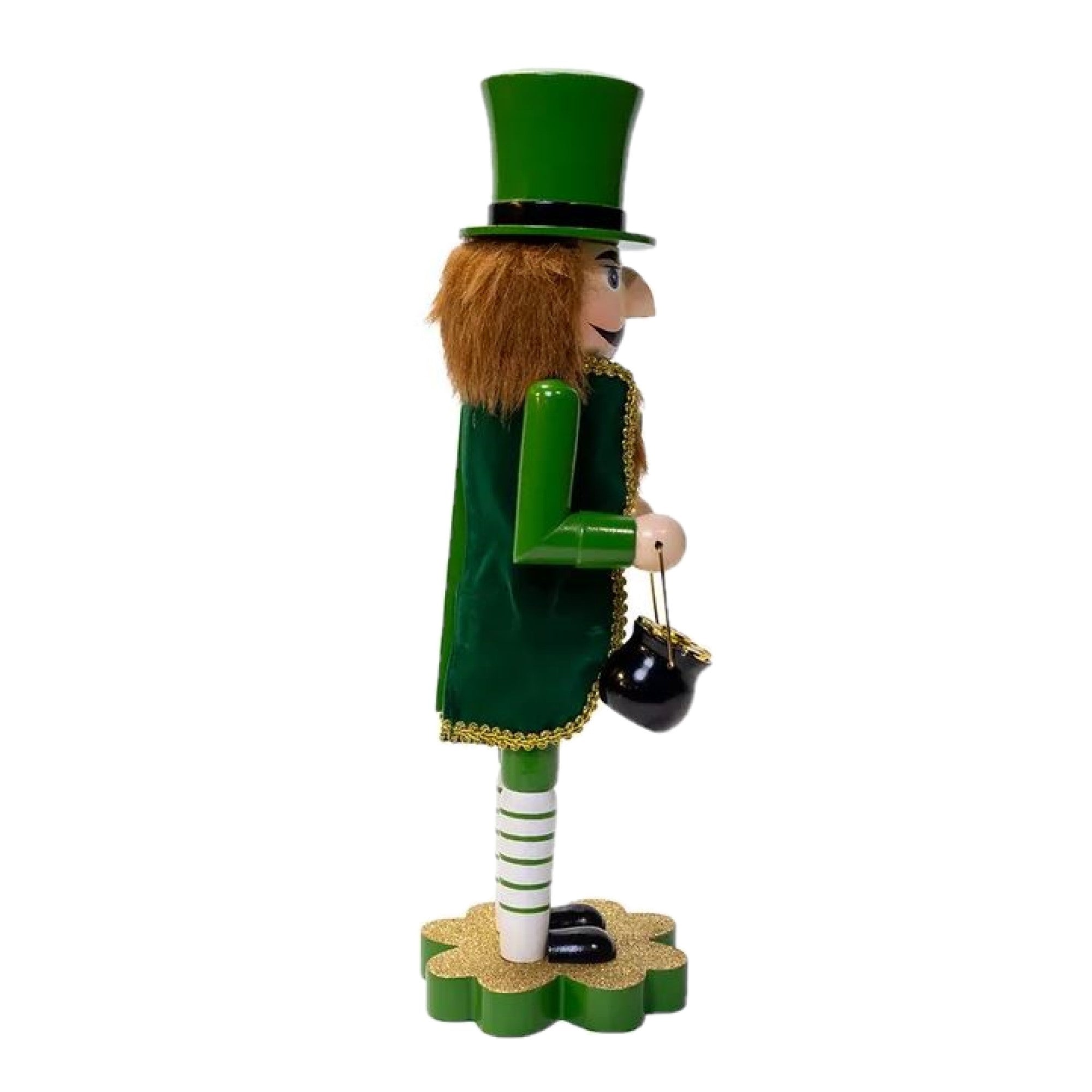 Kurt Adler Wooden Nutcracker, Leprechaun Soldier, 14in