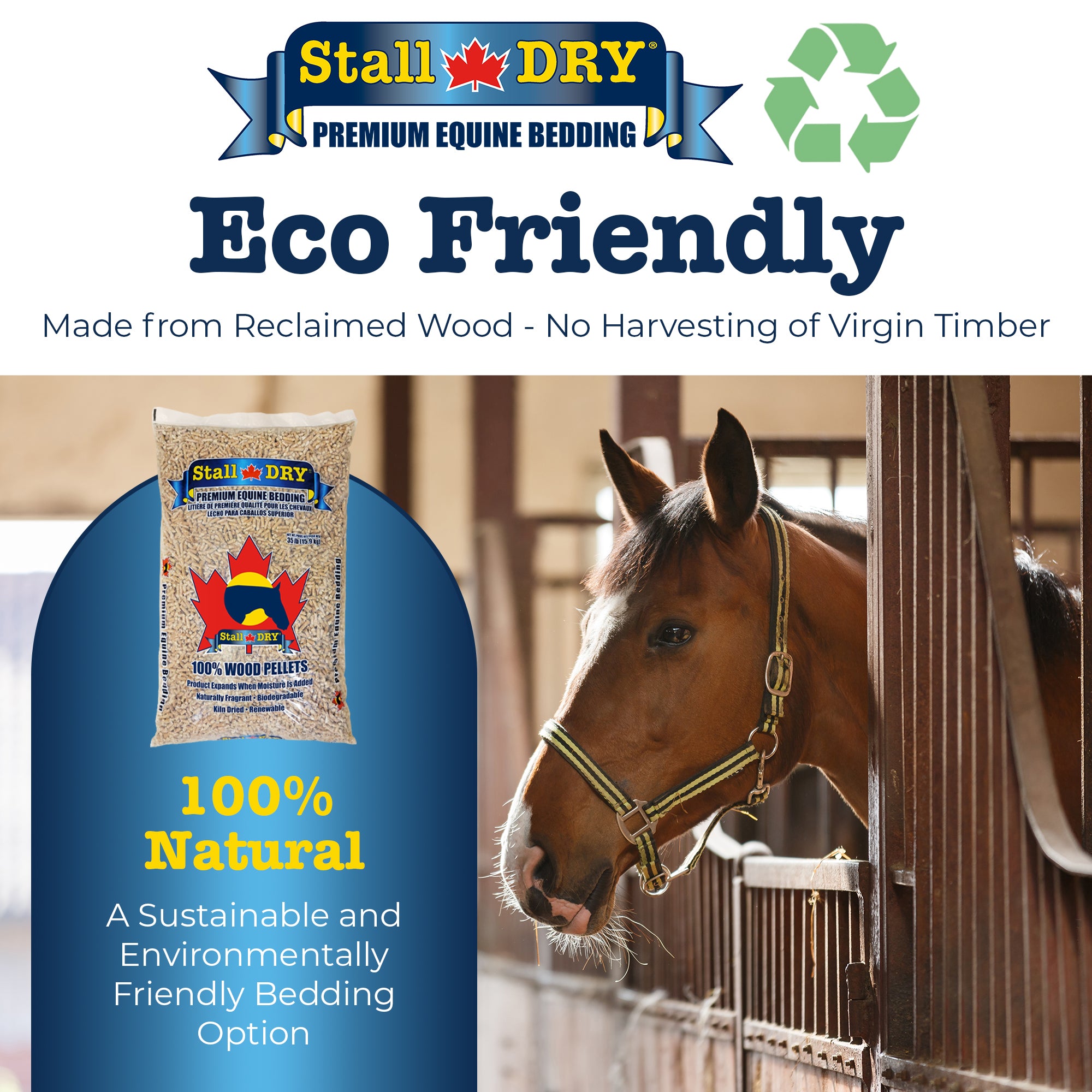Progressive Planet Stall Dry Premium Equine Bedding Pellets, 35lbs