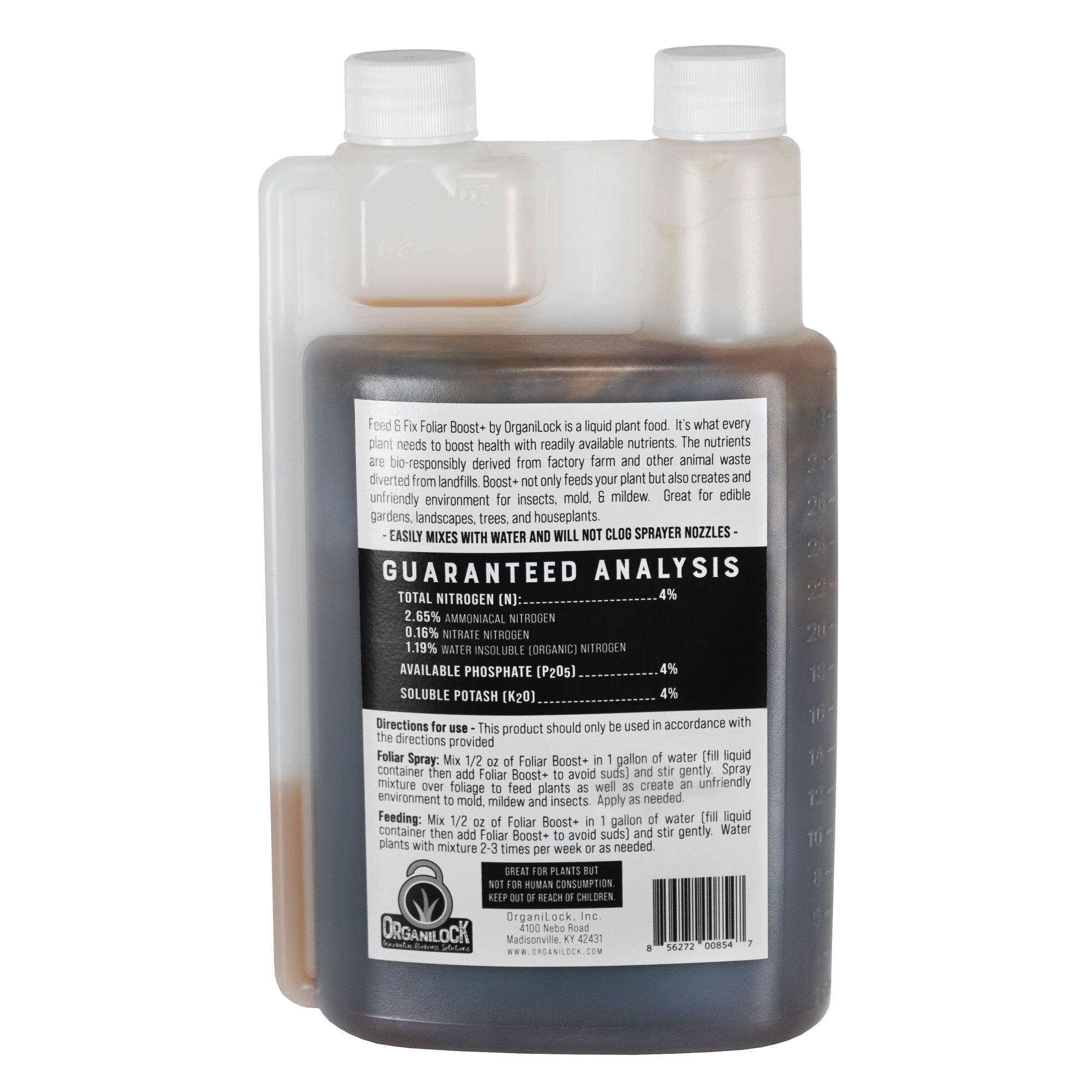 OrganiLock Foliar Organic Boost Plus Liquid Plant Food/Fertilizer Concentrate