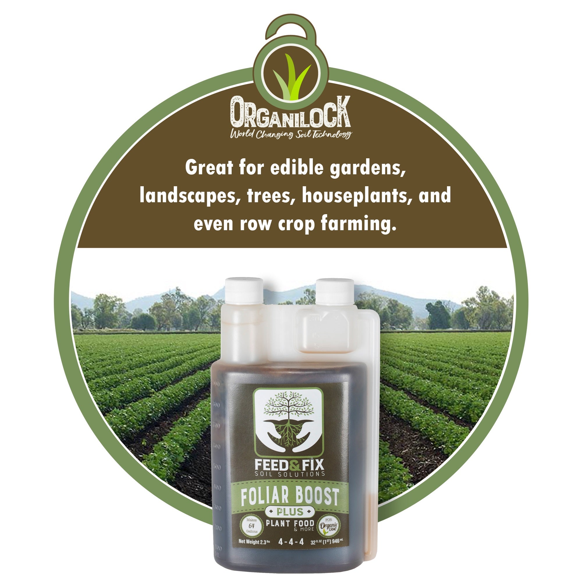 OrganiLock Foliar Organic Boost Plus Liquid Plant Food/Fertilizer Concentrate