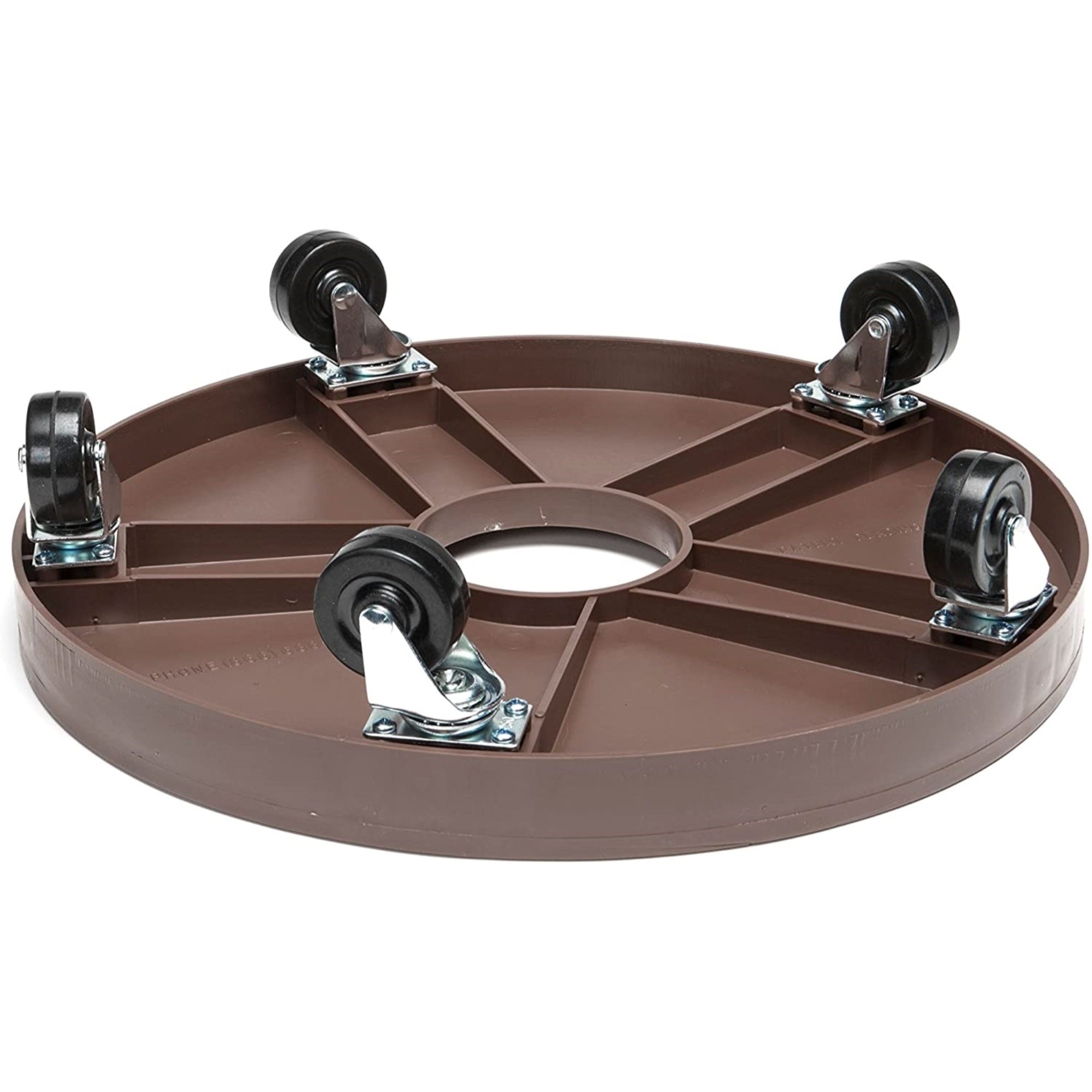 DeVault Heavy Duty Plastic Plant Dolly/Caddy with Hole, 16"