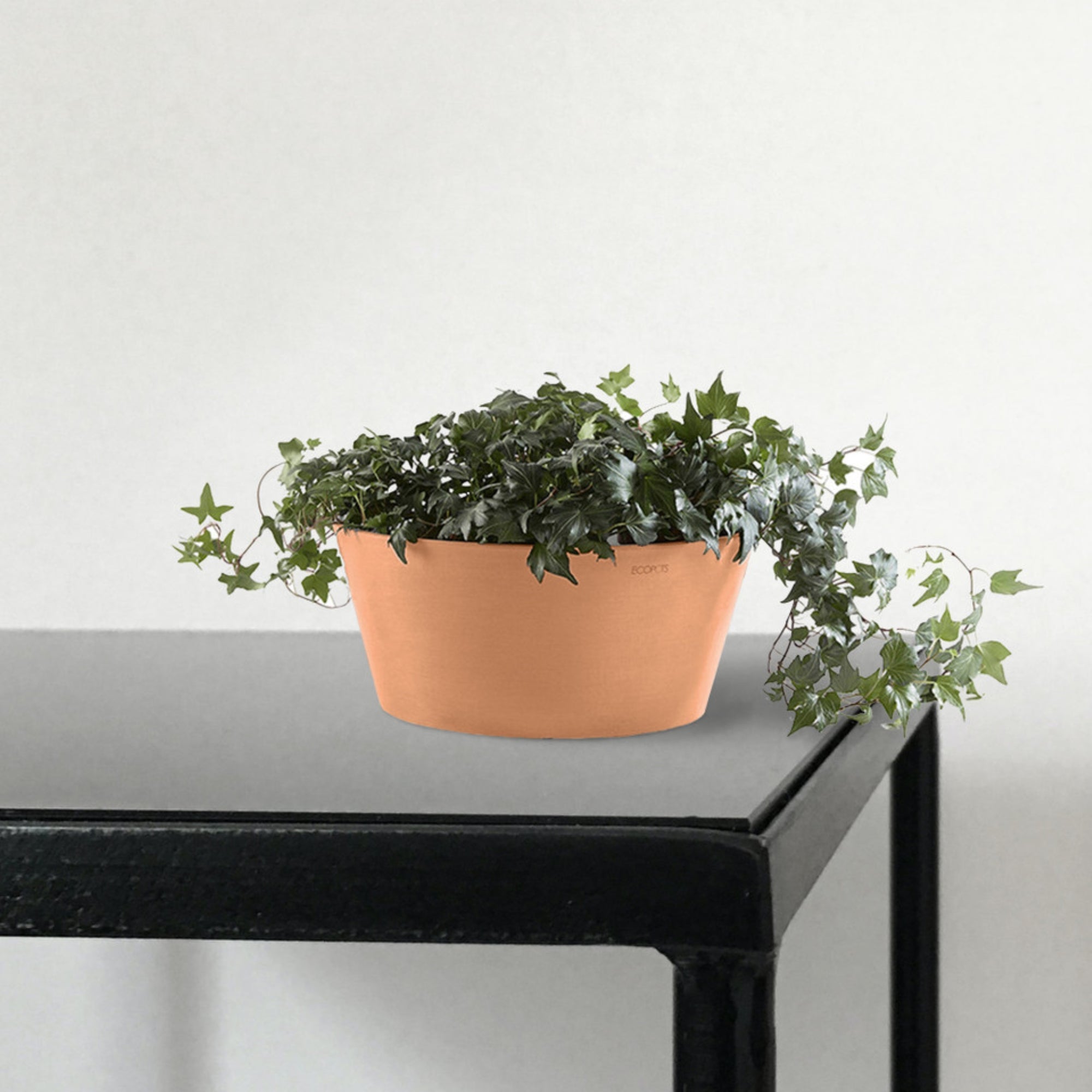 Ecopots Frankfurt Durable Modern Round Indoor/Outdoor Recycled-Based Composite Flower Pot Planter, 12"