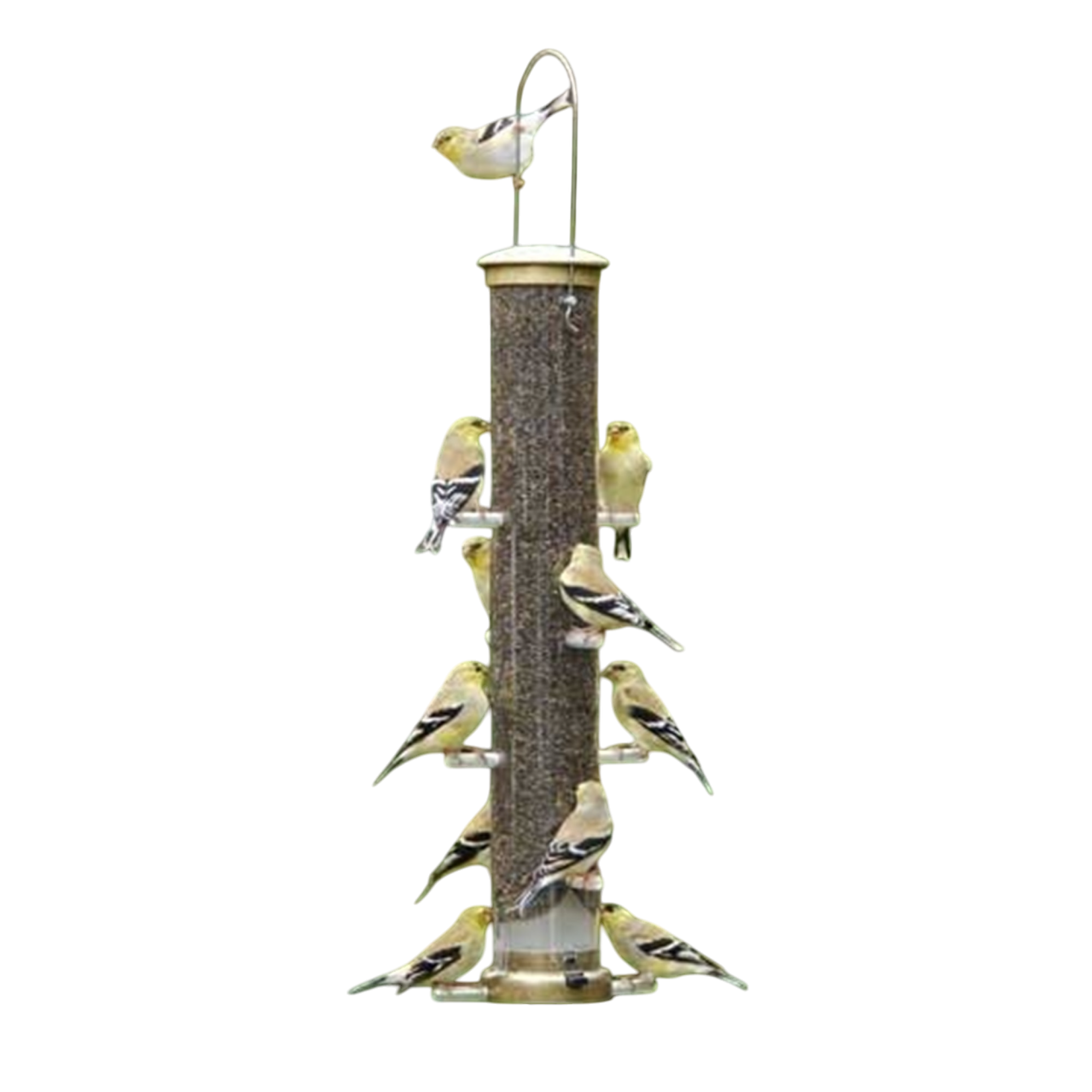 Aspects Quick-Clean Large Thistle Tube Feeder, Antique Brass, 20in
