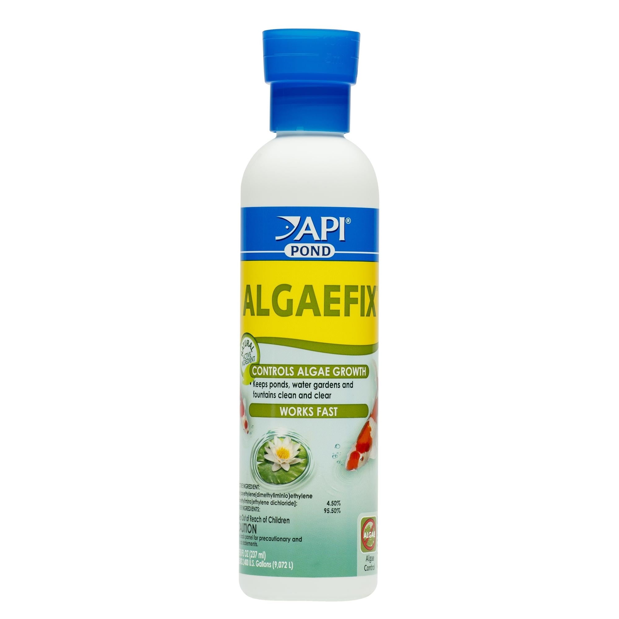 API PondCare Algaefix Pond Chemical, Fast-Acting Algae Control for Ponds, Fountains & Water Gardens, 16oz