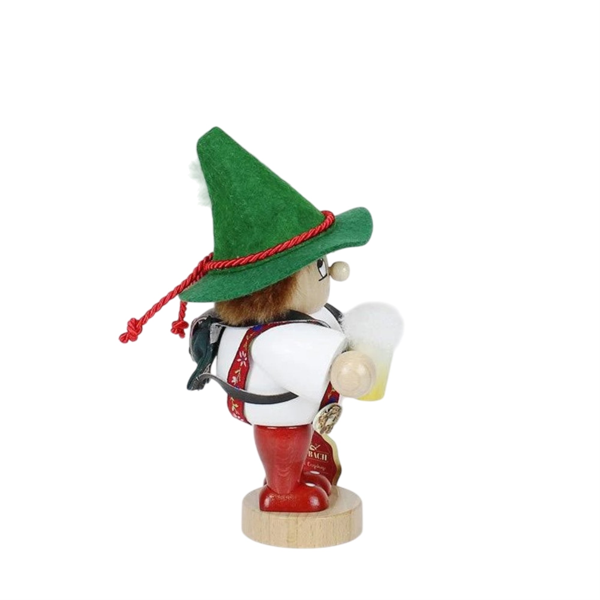 Steinbach Wooden Mini Smoker Nutcracker, Bavarian Hiker, 10in