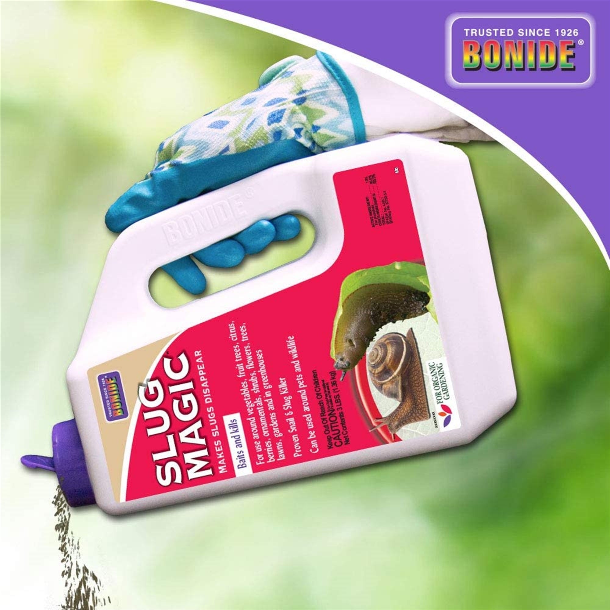 Bonide Captain Jack's Slug Magic, Baits and Kills Slugs, for Organic Gardening, Granular Application