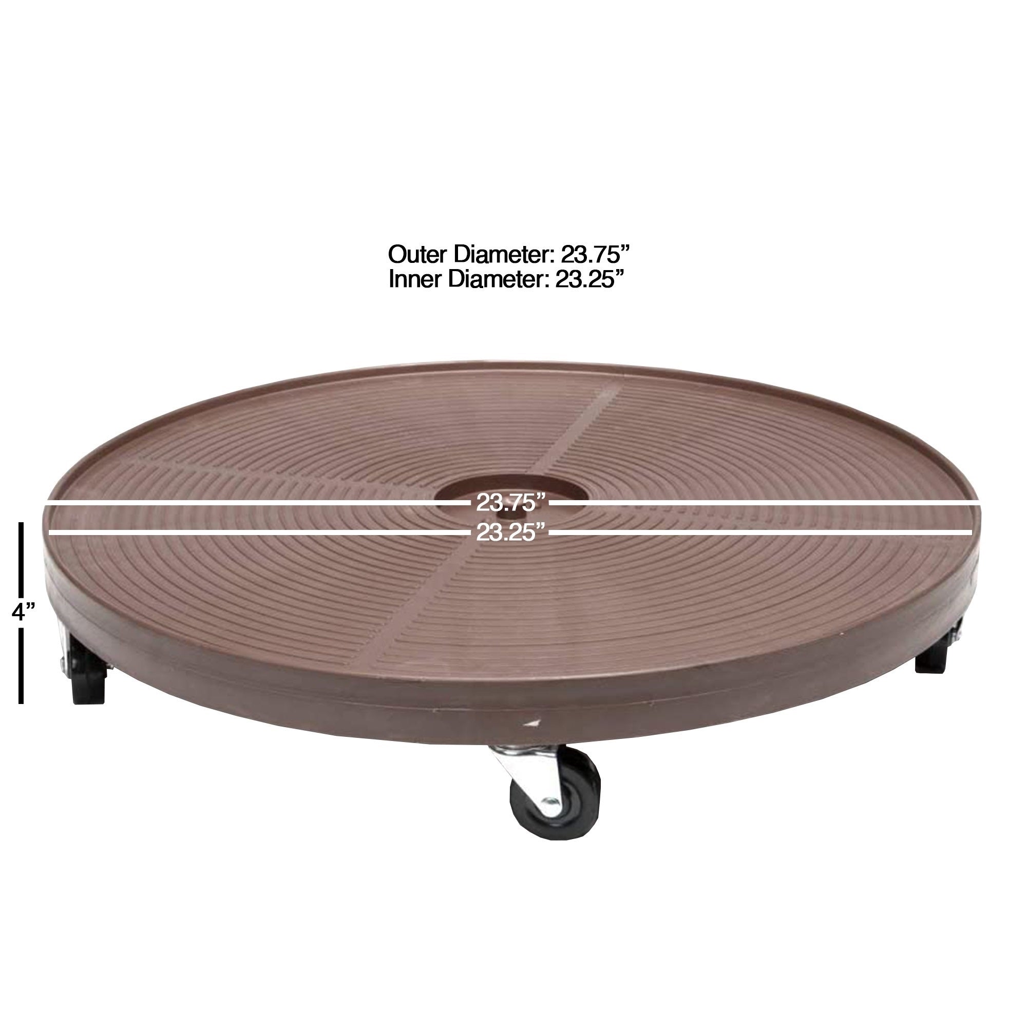 DeVault Heavy Duty Plastic Plant Dolly with 6 Casters, Supports up to 500lb