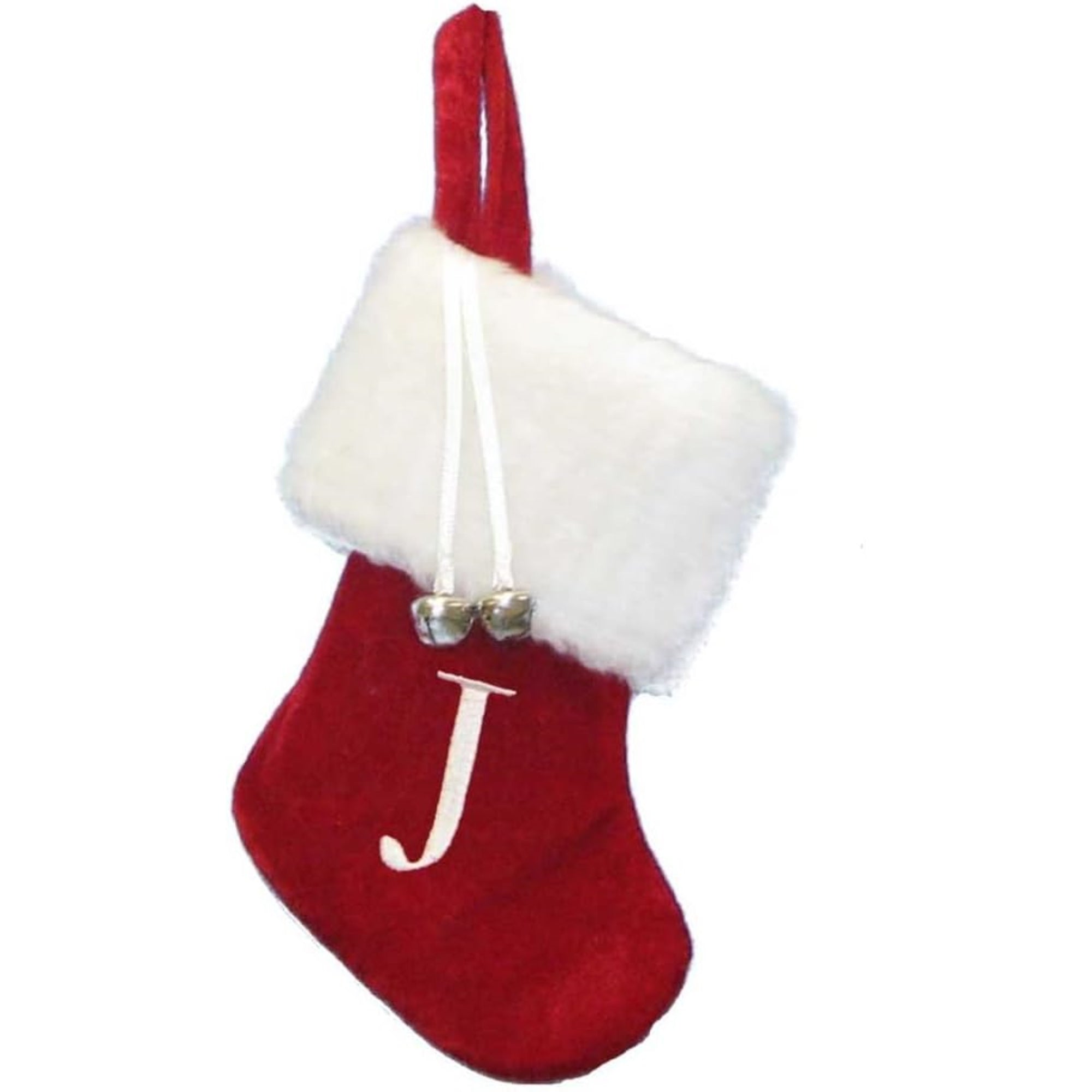 Kurt Adler Monogrammed “J” Miniature Christmas Stocking, 7"