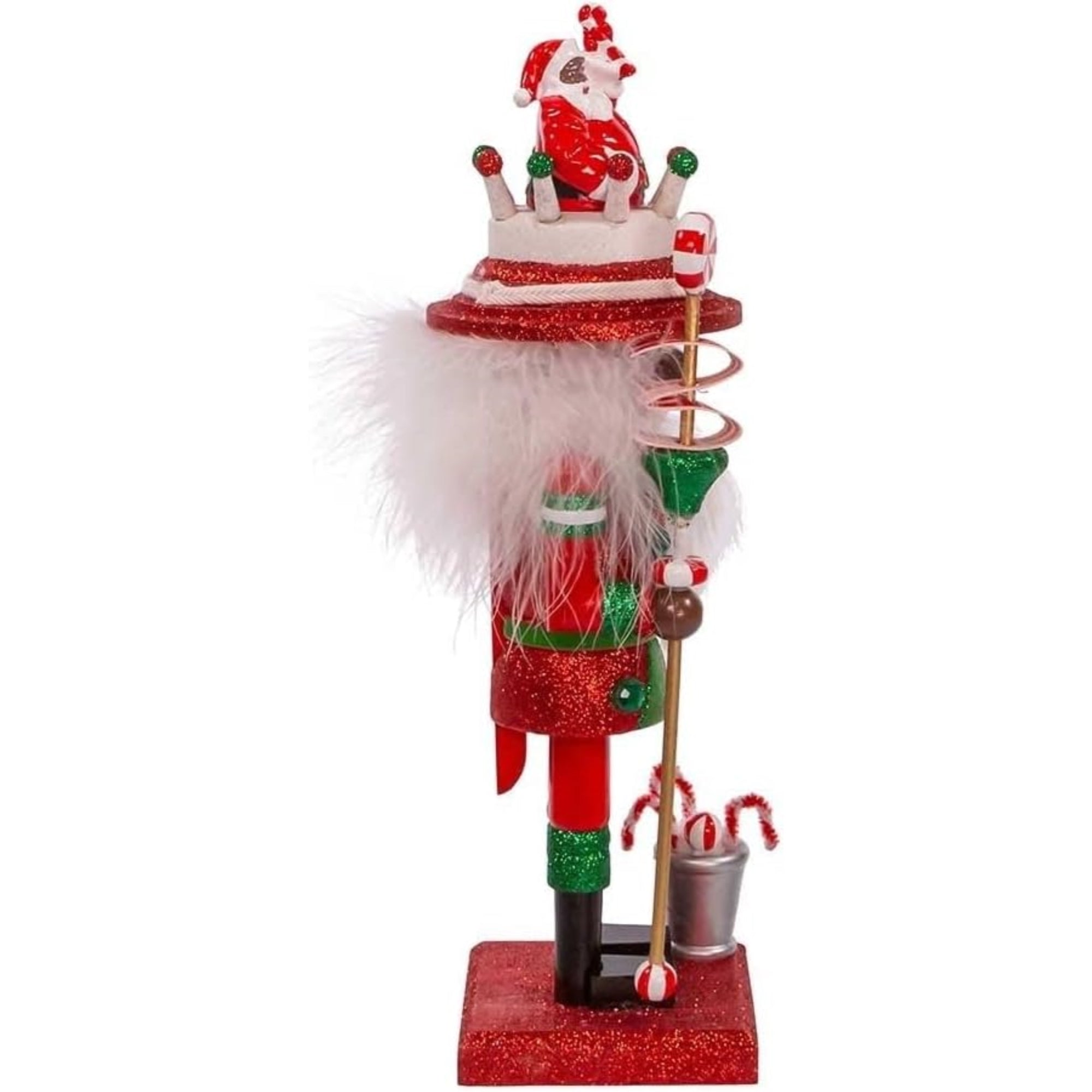 Kurt Adler Hollywood Wooden Nutcracker Collection, African American Santa, 12"
