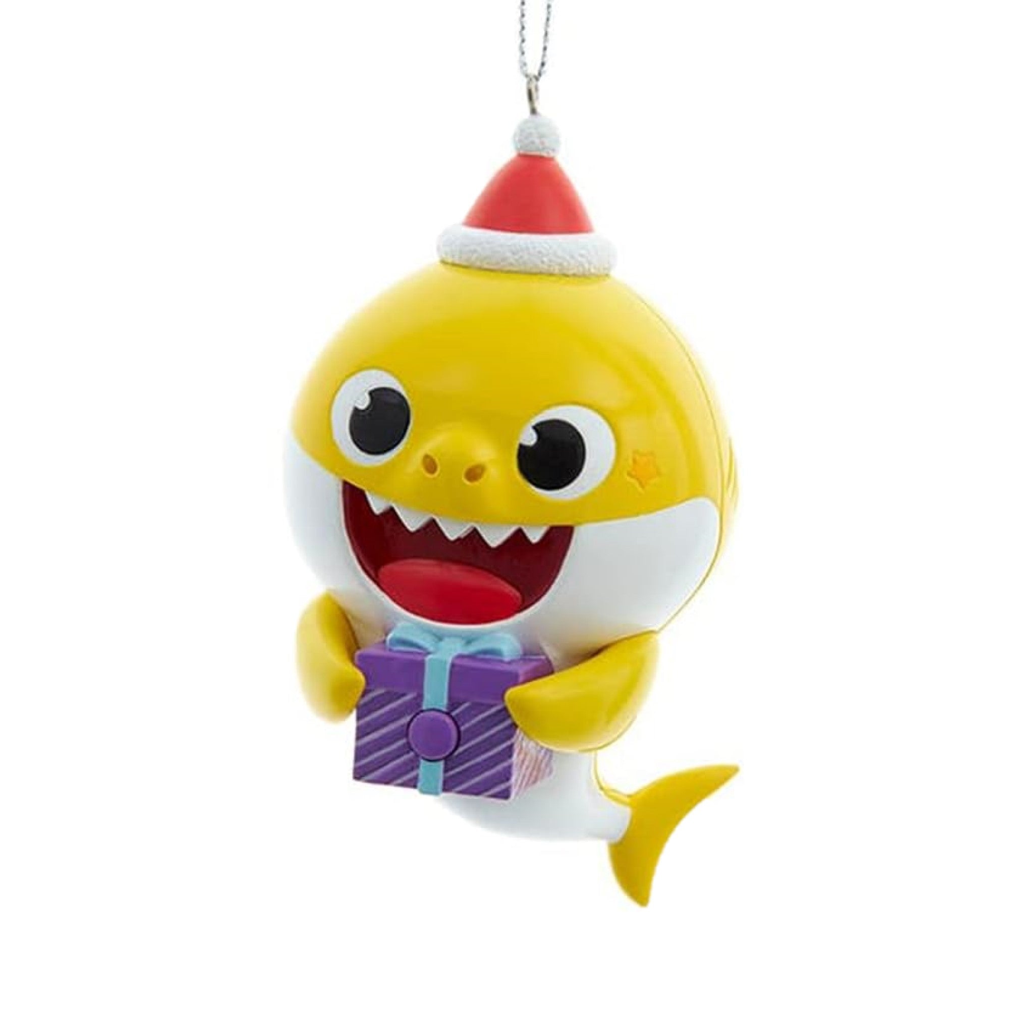 Kurt Adler Plastic Ornament for Christmas Tree, Baby Shark Ollie with Sound