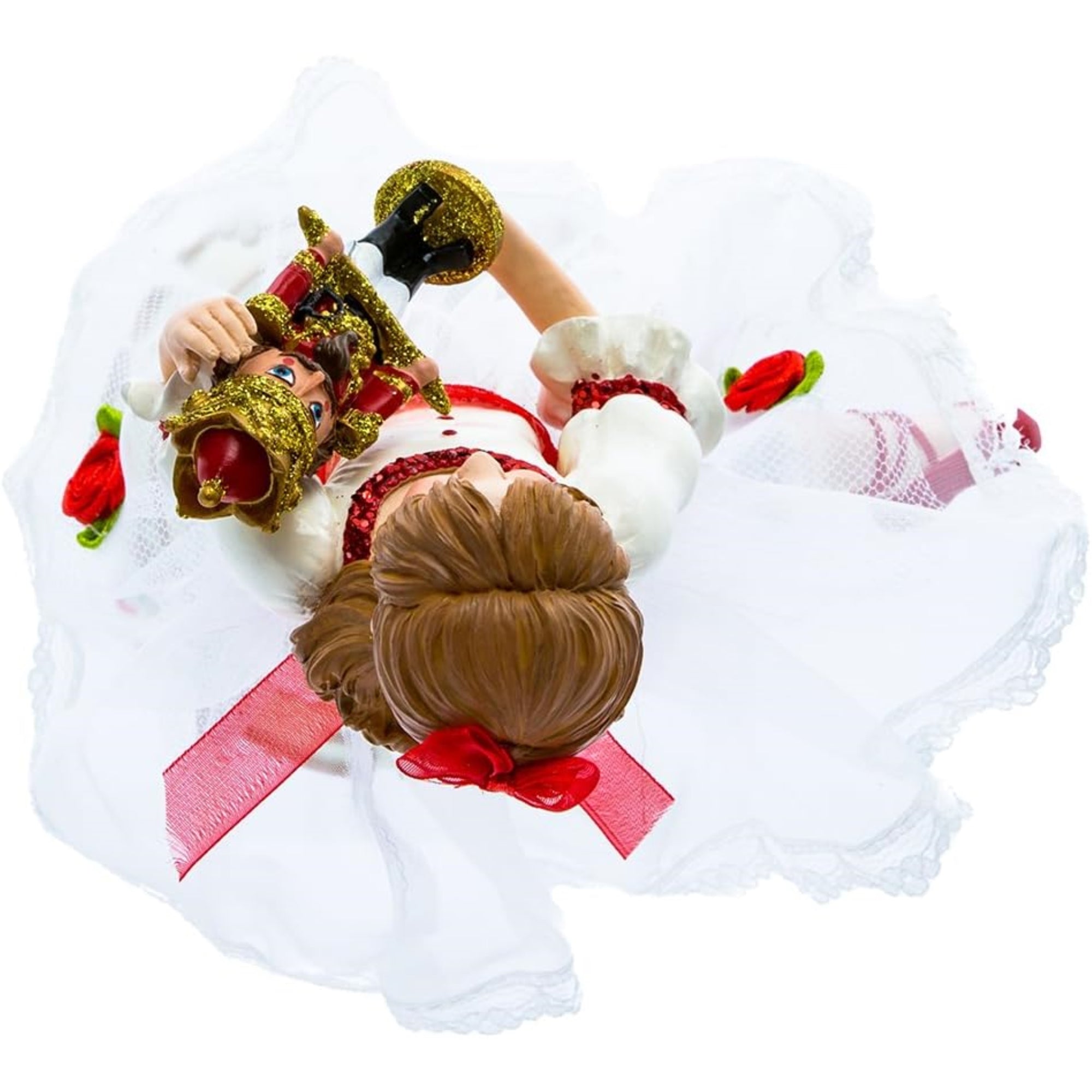 Kurt Adler Wind-Up Musical Tabletop Decor, Clara with Nutcracker from The Nutcracker Suite, 11.5"