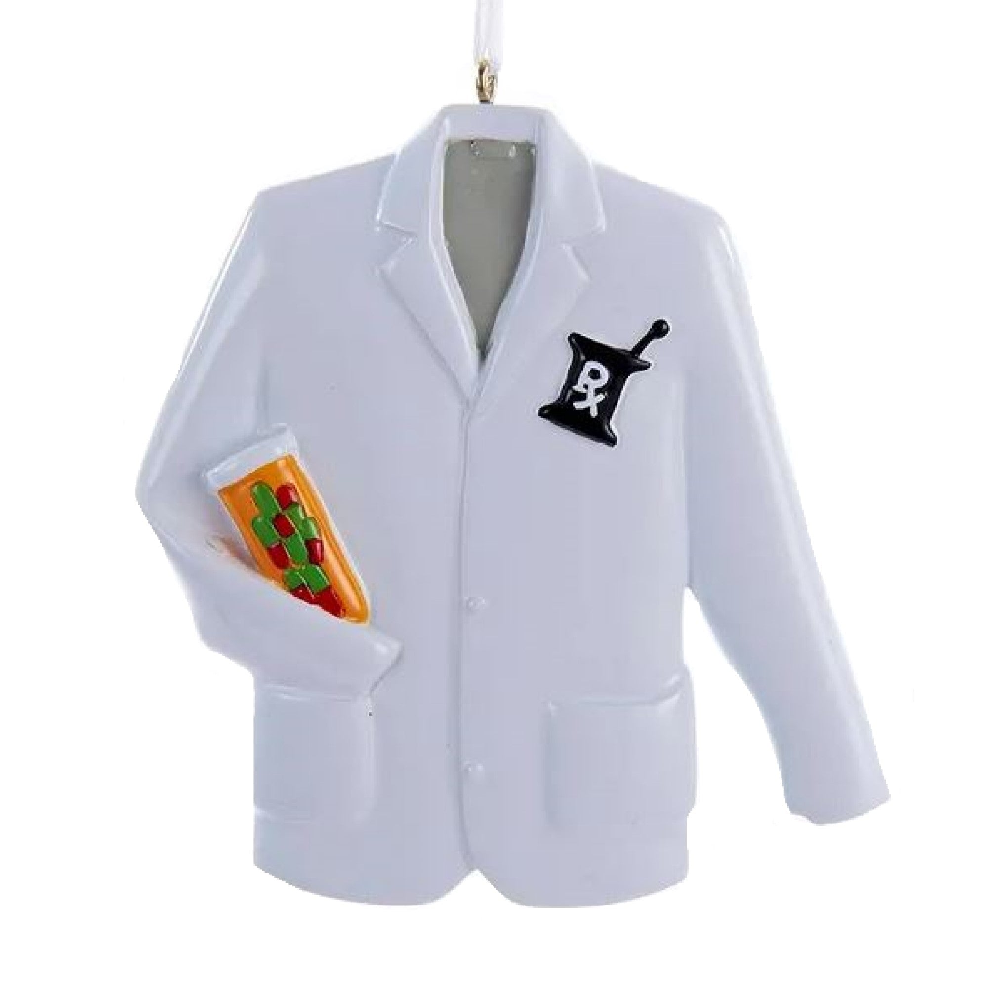 Kurt Adler Resin Ornament for Christmas Tree, Pharmacist Coat