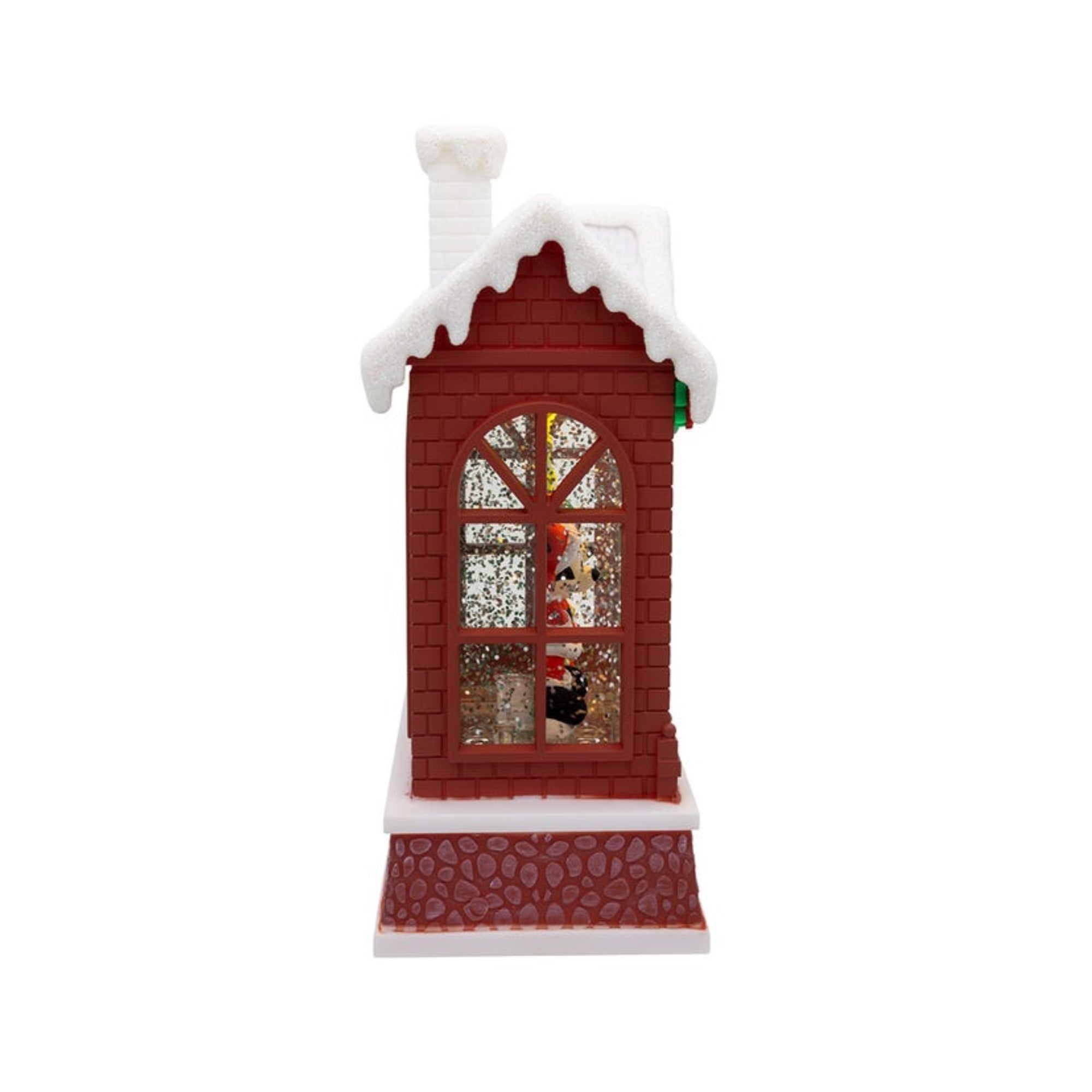 Kurt Adler Battery Operated Disney Light-Up Mickey Santa Lantern, 7.5"