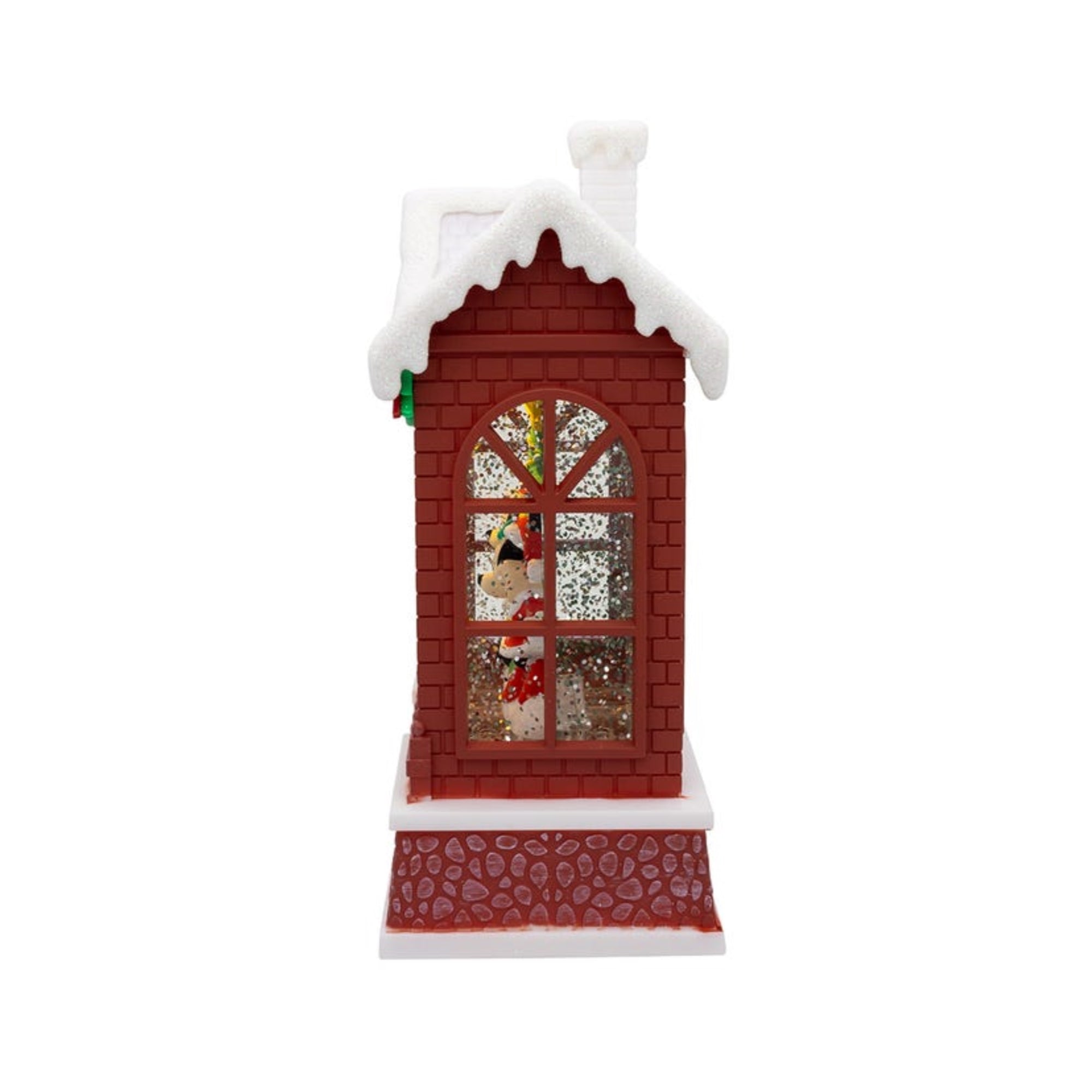 Kurt Adler Battery Operated Disney Light-Up Mickey Santa Lantern, 7.5"