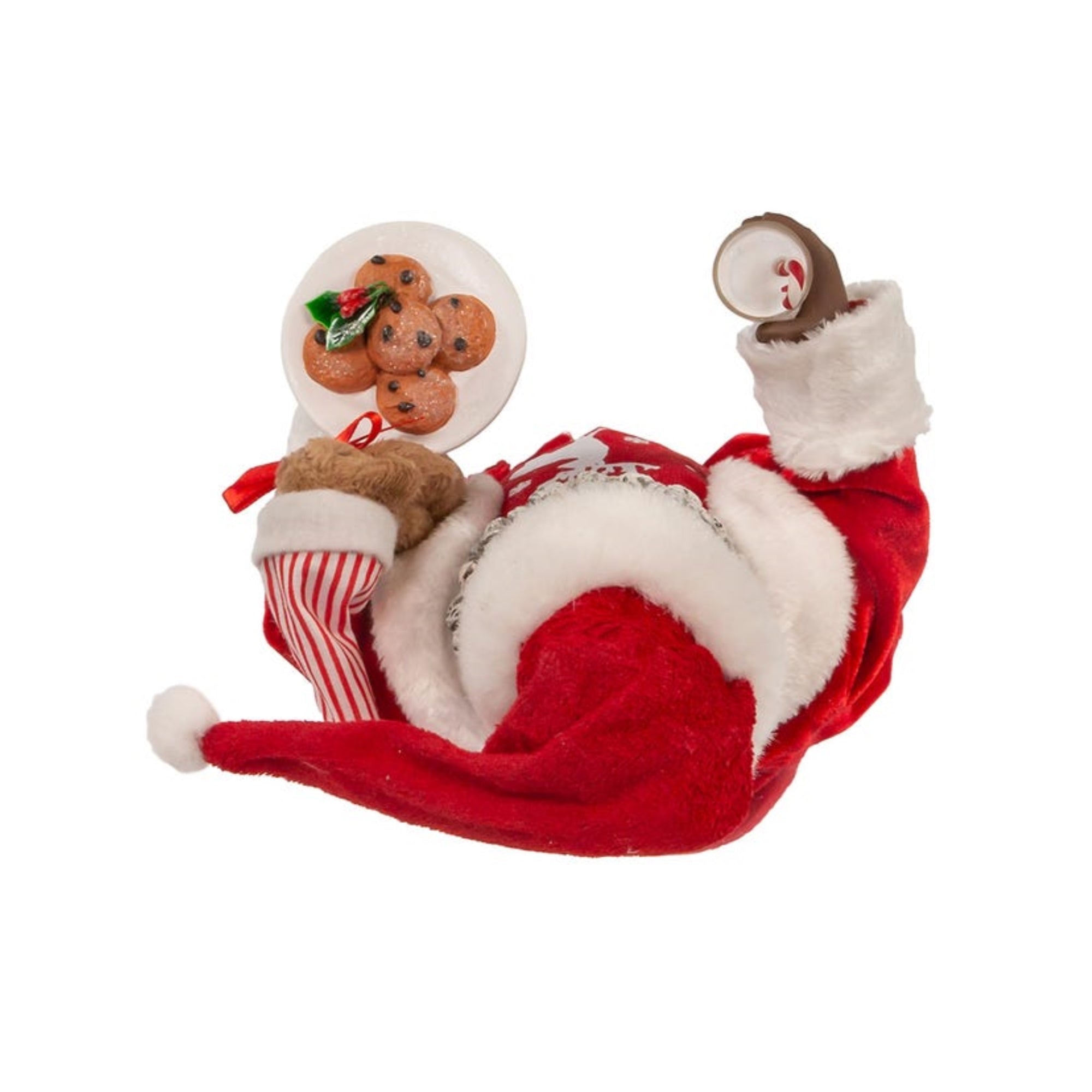 Kurt Adler Fabriché™ African American Santa In Pajamas and Robe, 10.5"