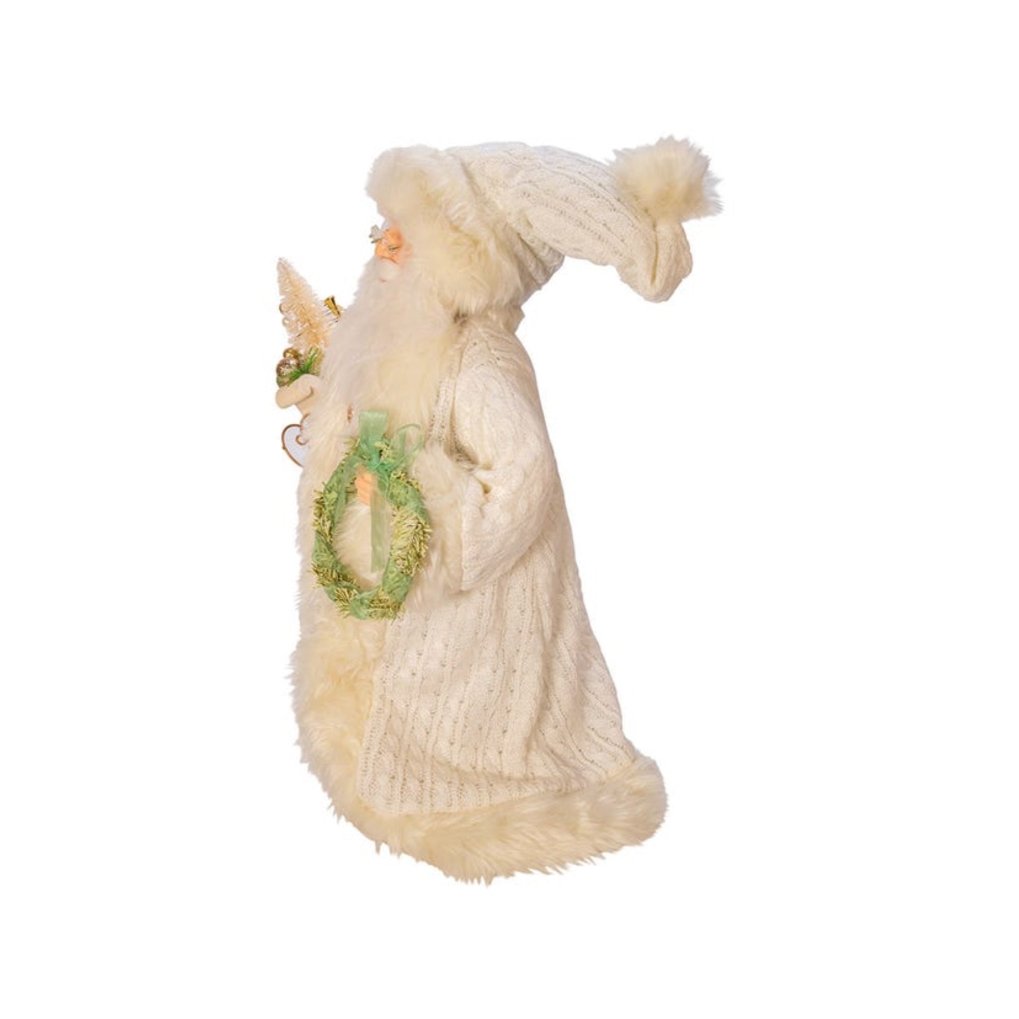 Kurt Adler Kringle Claus Collection Winter White Santa, 18"