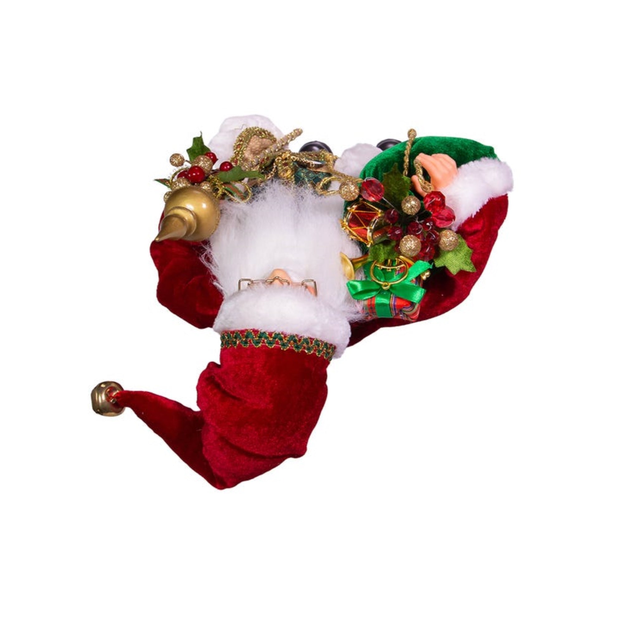 Kurt Adler Kringle Claus Collection Red and Green Elegant Santa, 17"