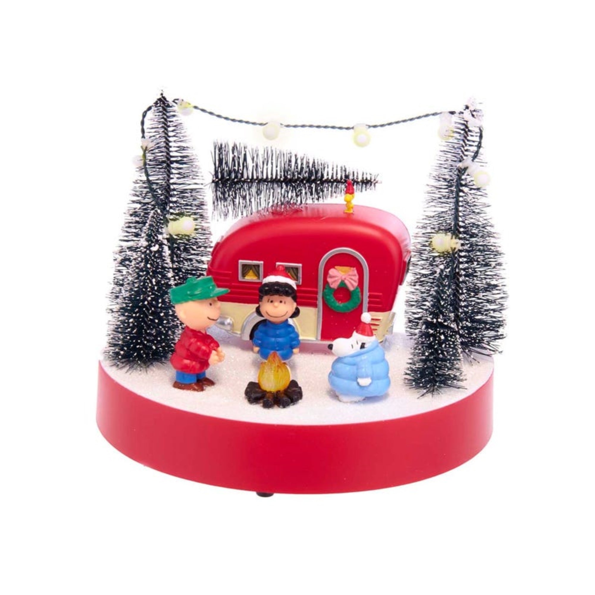 Kurt Adler Peanuts© Battery-Operated LED Musical Camper Table Piece, 7"