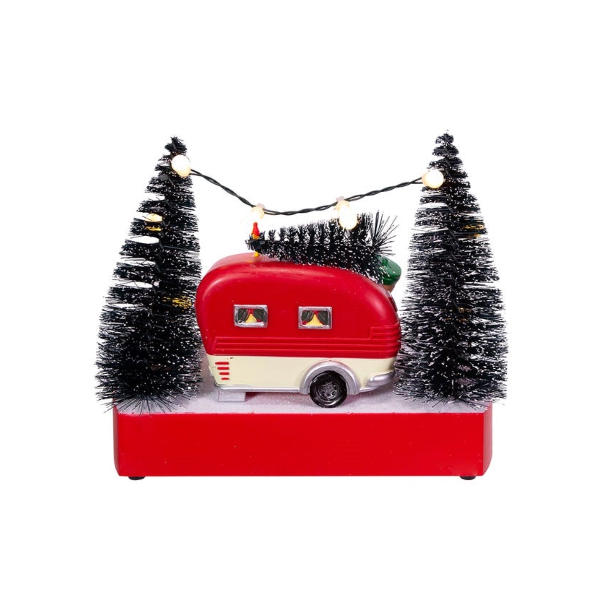 Kurt Adler Peanuts© Battery-Operated LED Musical Camper Table Piece, 7"