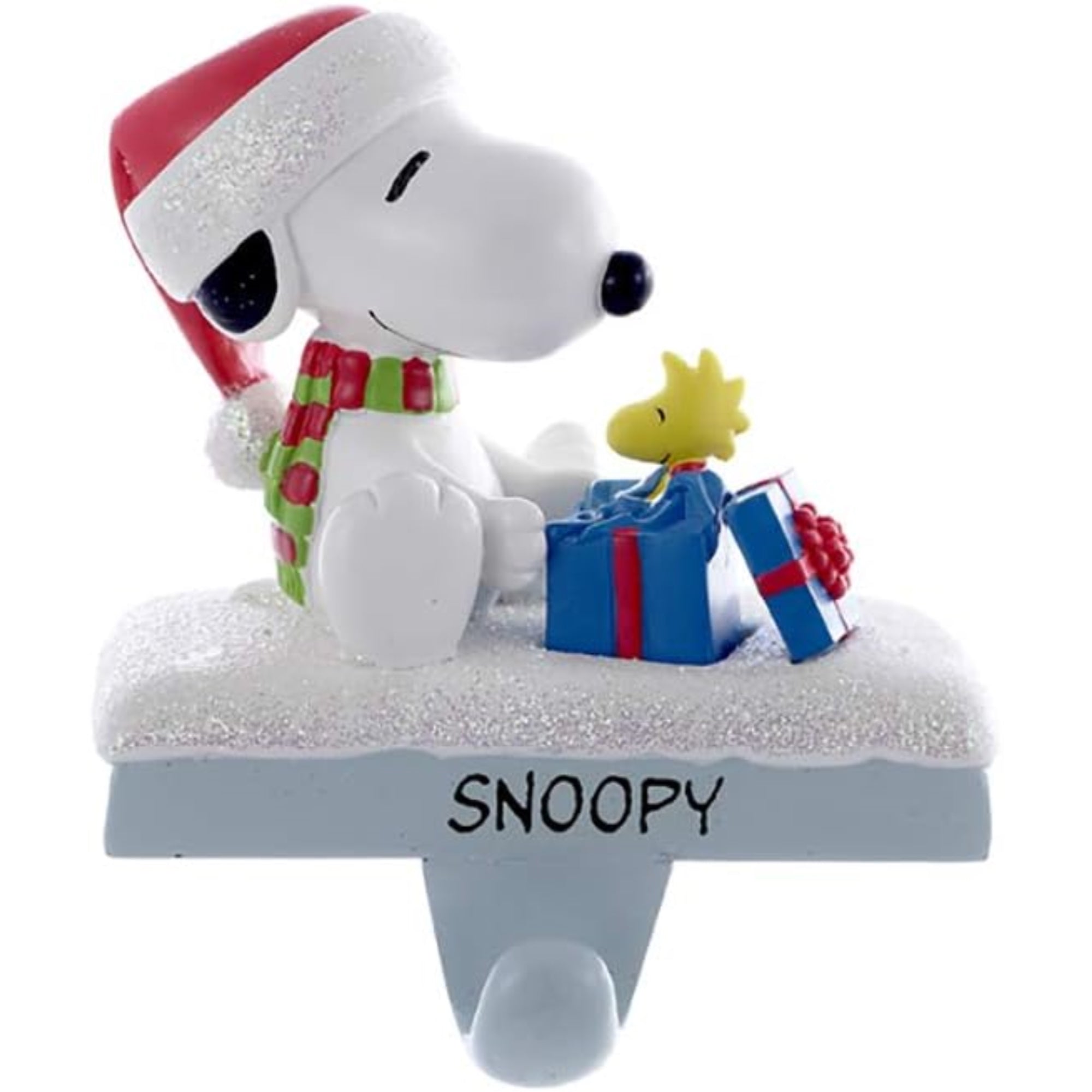 Kurt Adler Christmas Stocking Holder, Peanuts Snoopy & Woodstock, 4.5in