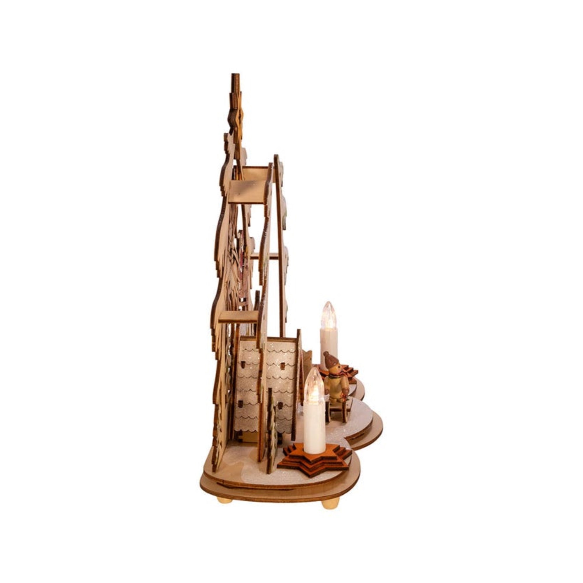 Kurt Adler Battery-Operated LED Lit Wooden Village House with Santa