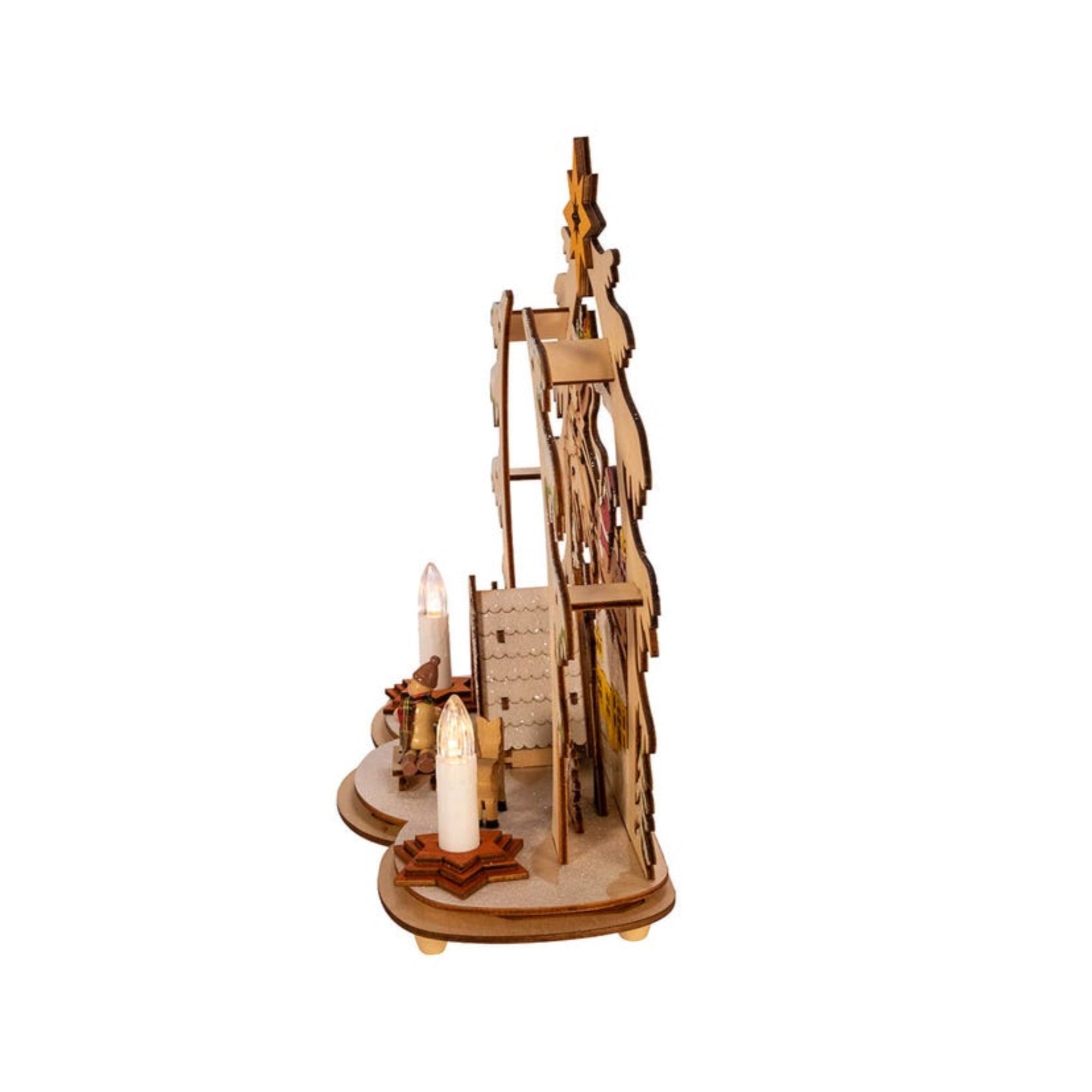 Kurt Adler Battery-Operated LED Lit Wooden Village House with Santa