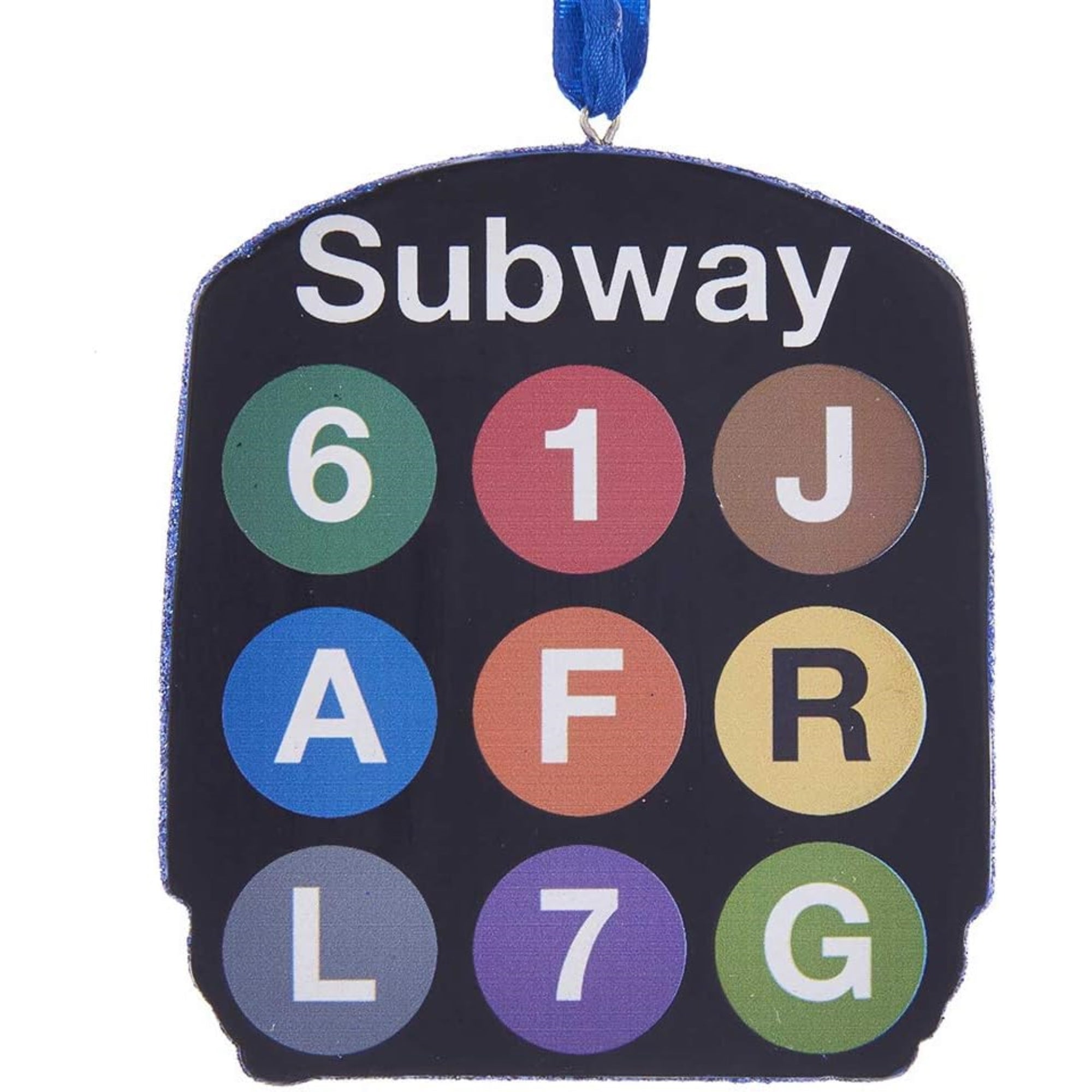 Kurt Adler Resin Ornament for Christmas Tree, MTA NYC Transit Subway 3.6"