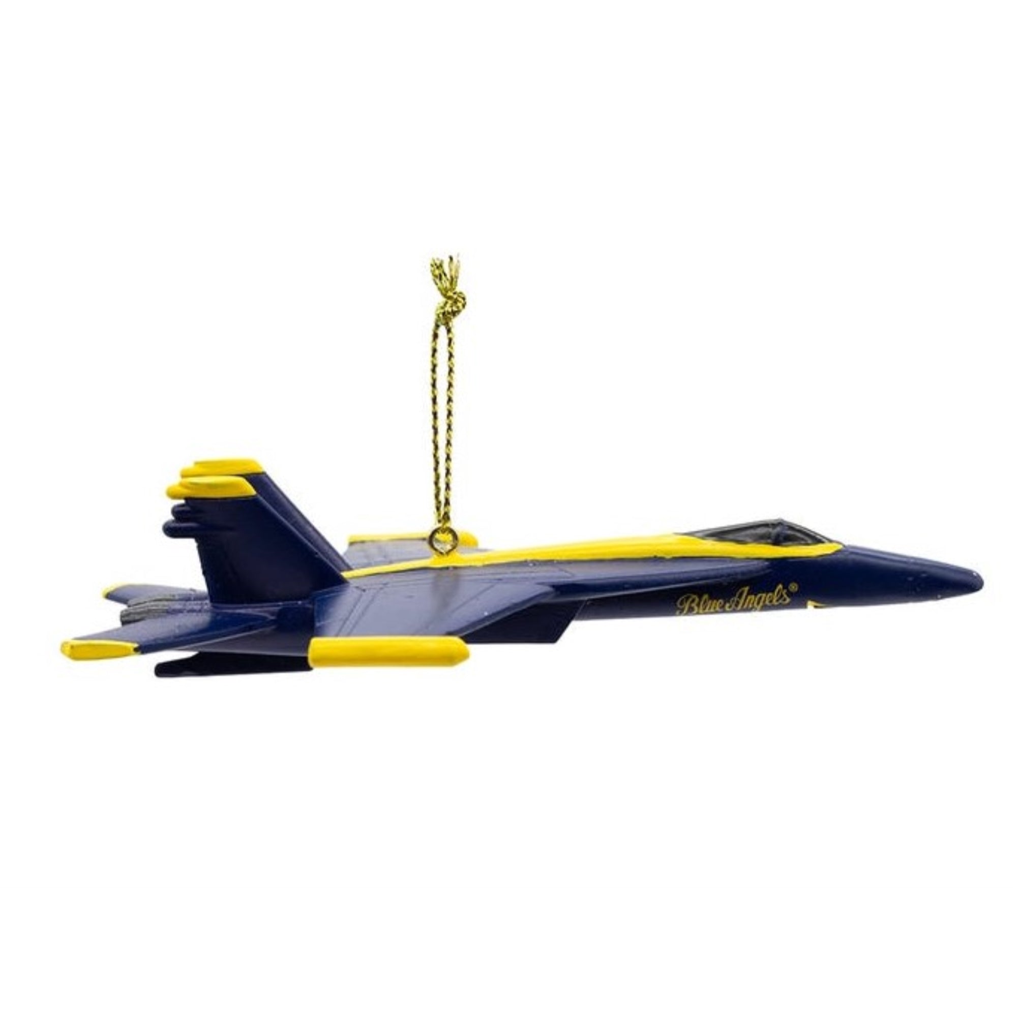 Kurt Adler Resin Ornament for Christmas Tree, U.S. Navy Blue Angels Fighter Jet, 4.5"