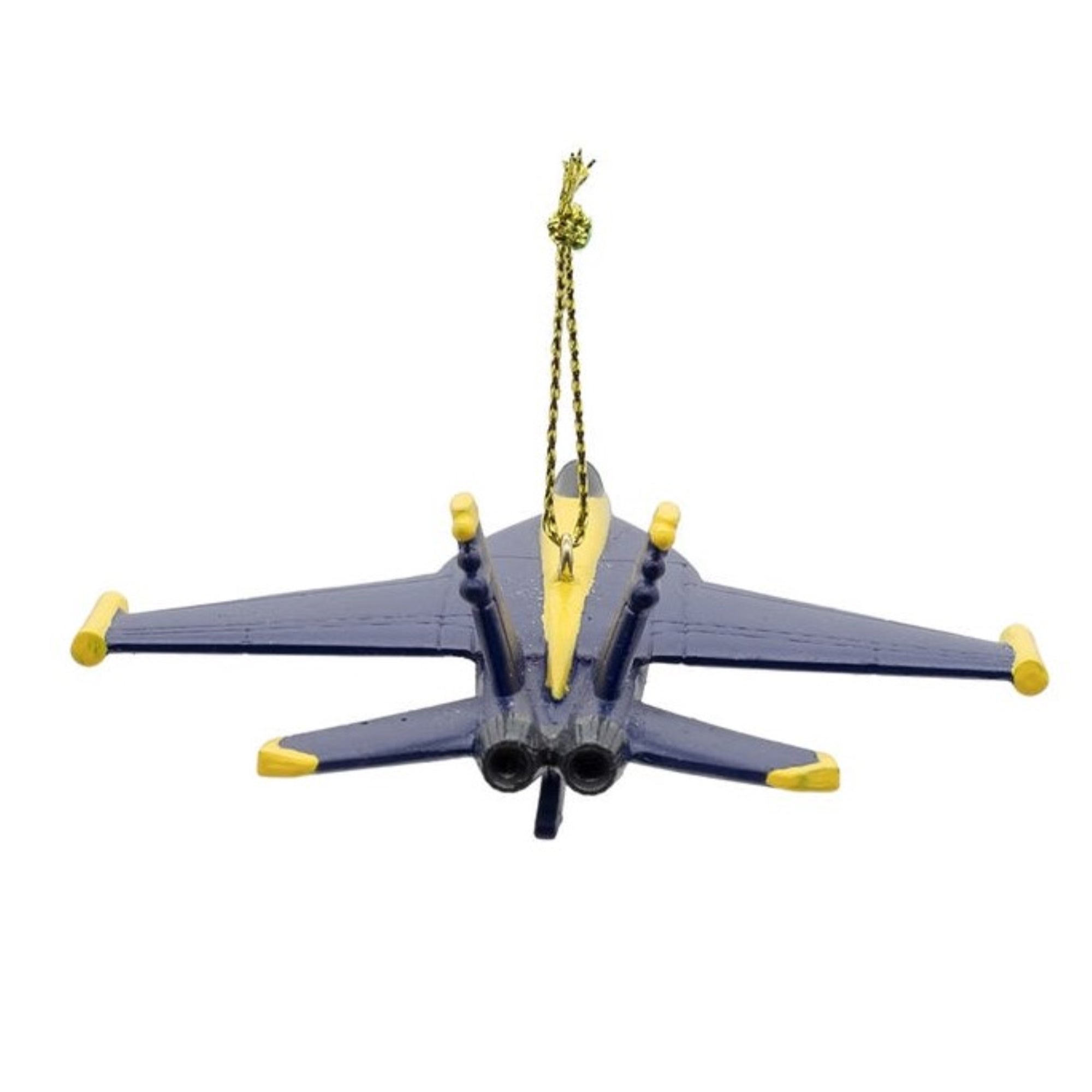 Kurt Adler Resin Ornament for Christmas Tree, U.S. Navy Blue Angels Fighter Jet, 4.5"