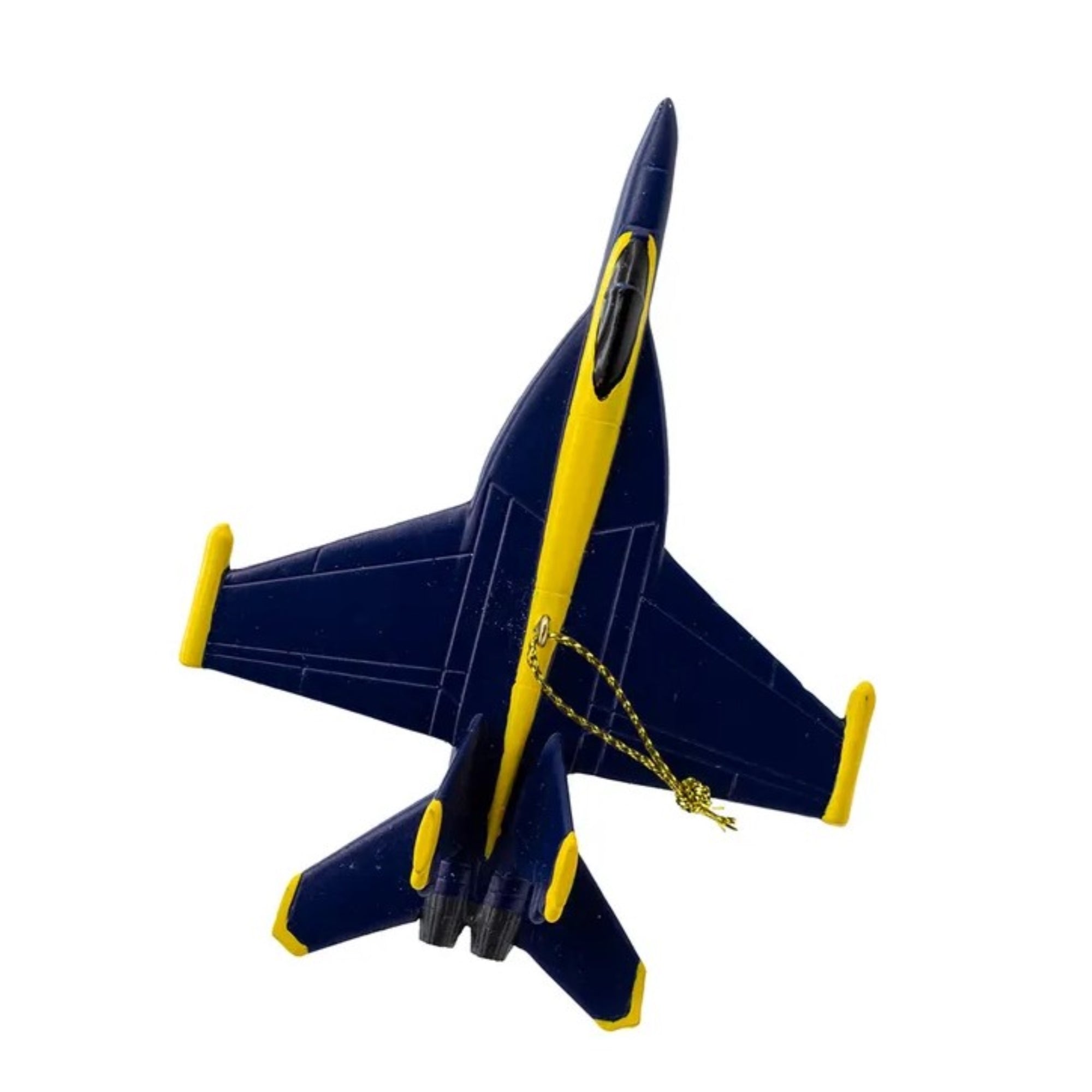 Kurt Adler Resin Ornament for Christmas Tree, U.S. Navy Blue Angels Fighter Jet, 4.5"